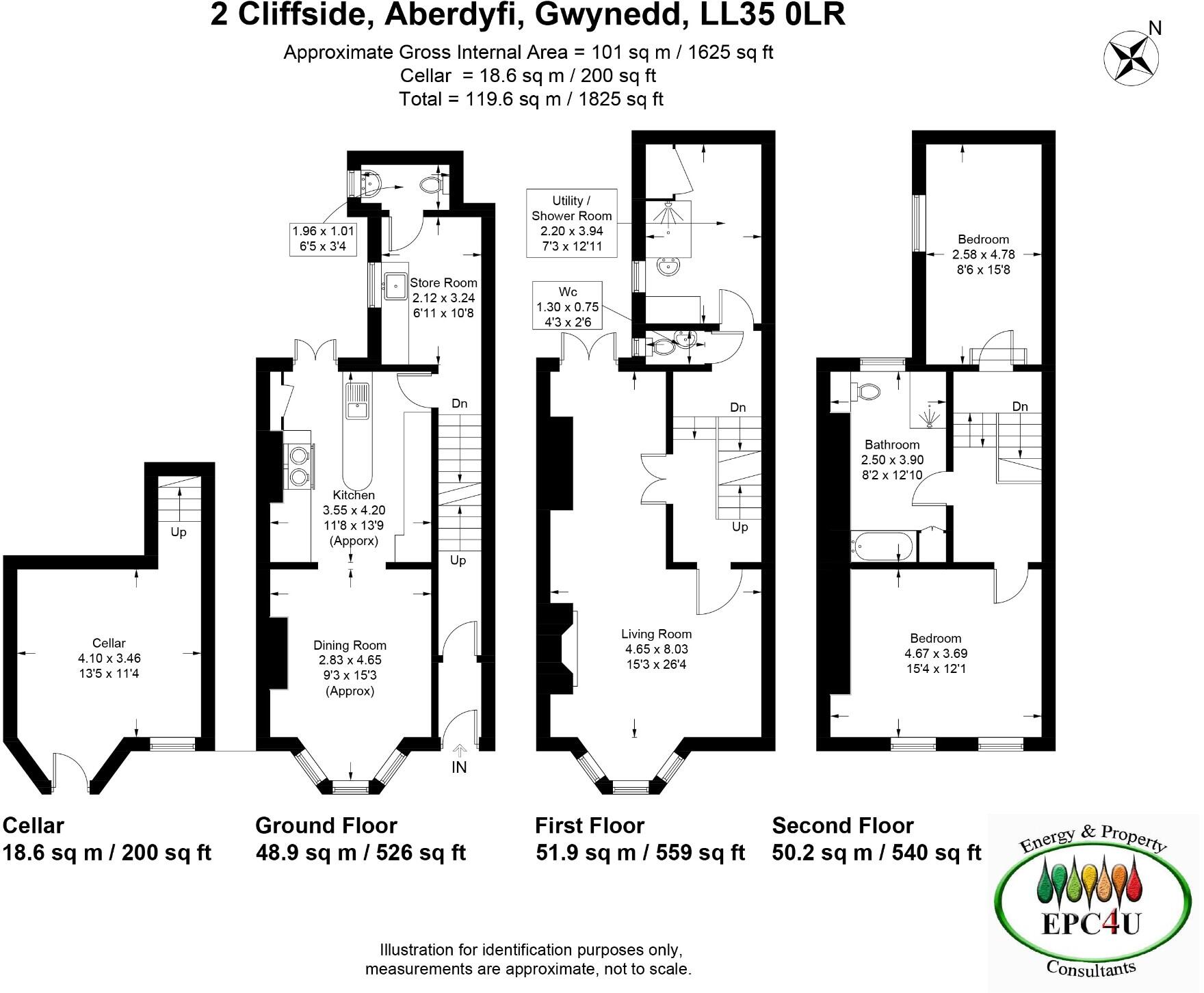 2 Cliffside, Aberdyfi, Gwynedd, LL35 0LR floorplan