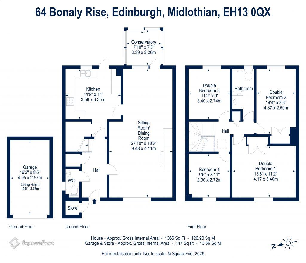 64 Bonaly Rise, Edinburgh, EH13 0QX floorplan