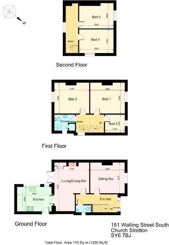 151 Watling Street South, Church Stretton, SY6 7BJ floorplan