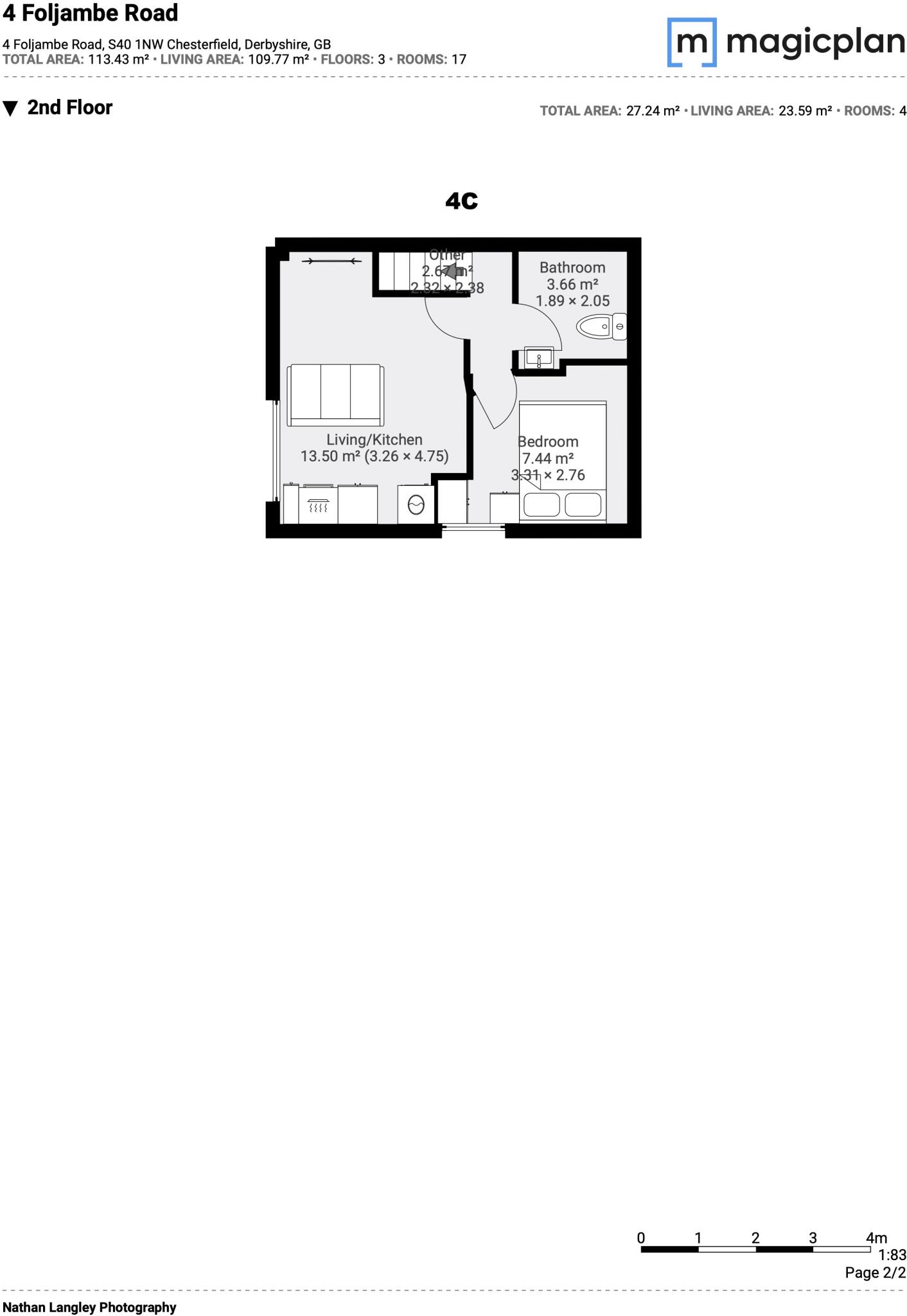 4 ABC Foljambe Road, Chesterfield, Derbyshire S40 1NW floorplan