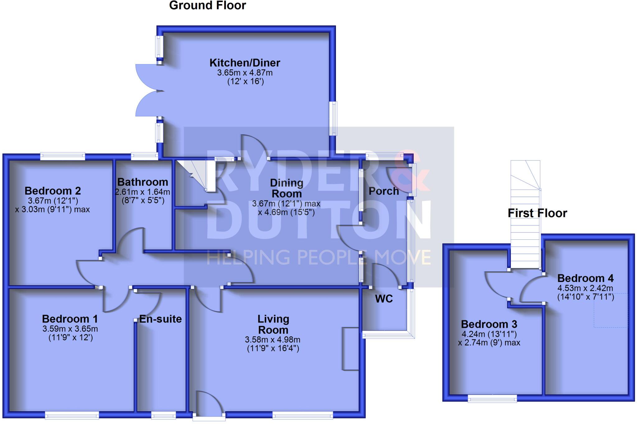 Stonefield Avenue, Huddersfield, West Yorkshire, HD4 floorplan