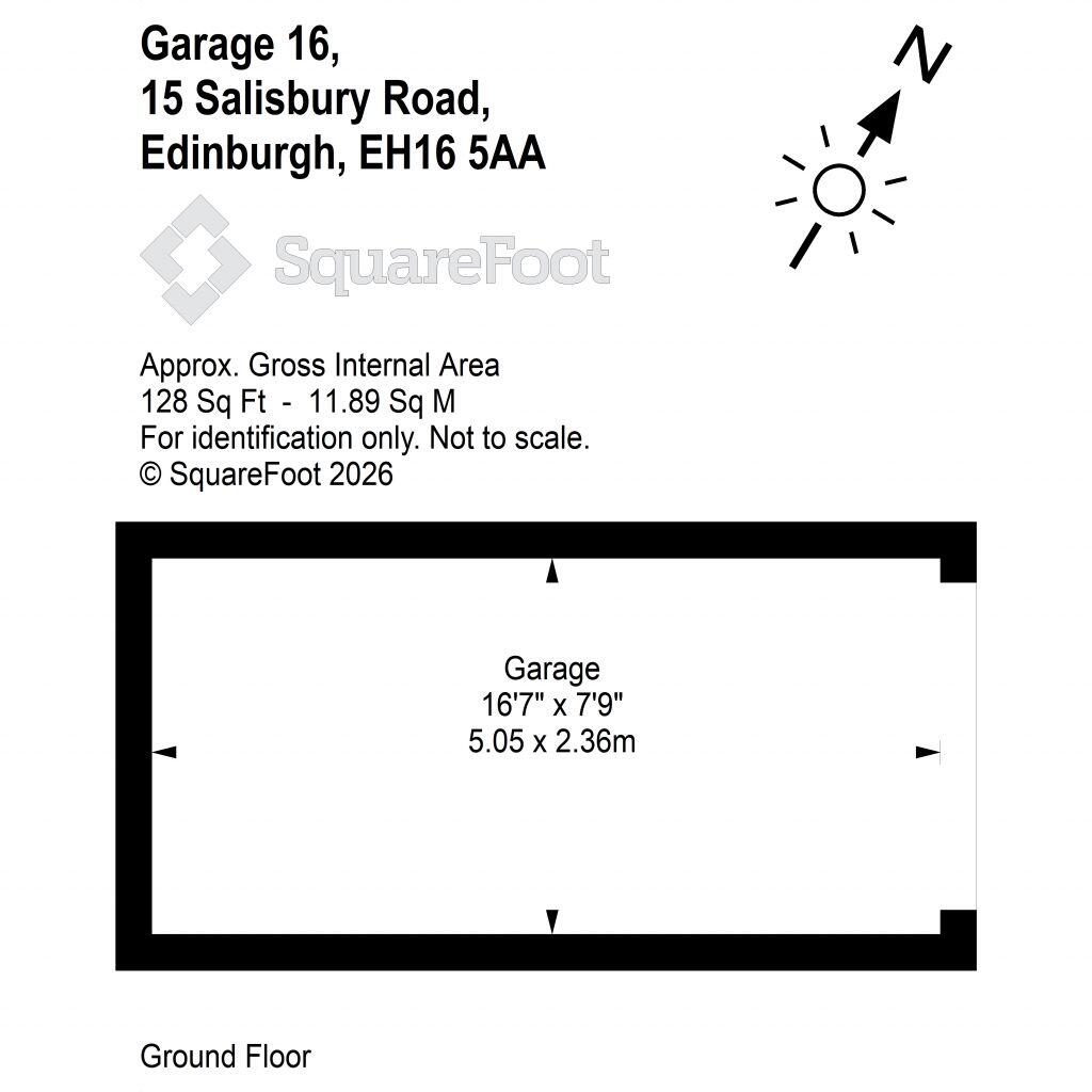 Garage 16, 15 Salisbury Road, Newington, Edinburgh, EH16 5AA floorplan