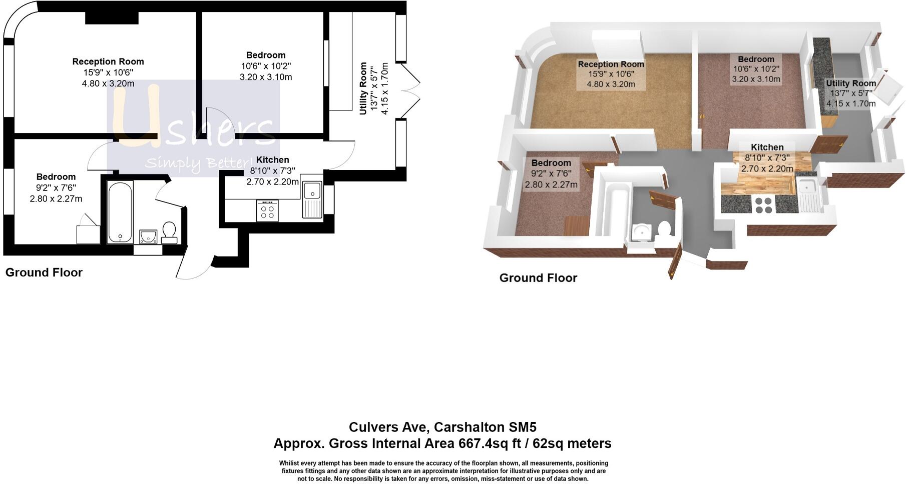 Culvers Avenue, Carshalton, Surrey. SM5 floorplan