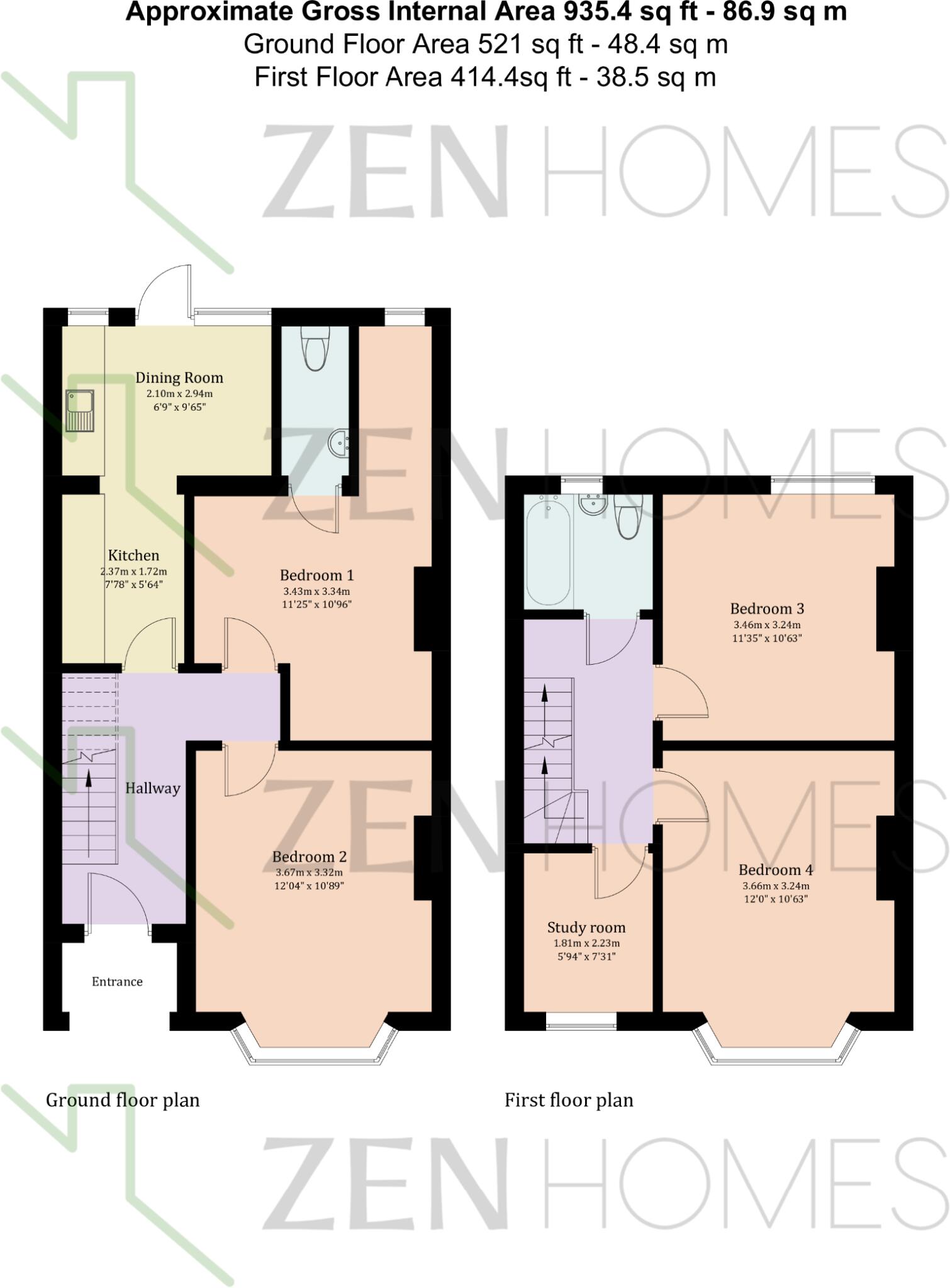 Montagu Road, London floorplan