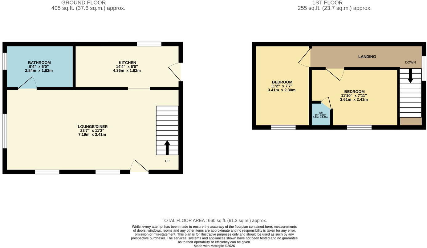 Rose Cottage, 52 Mill Road, Saxmundham, IP17 1DS floorplan