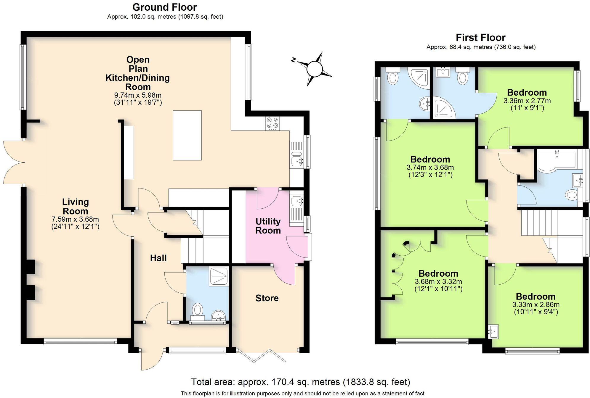 Convent Close, Kenilworth, CV8 floorplan
