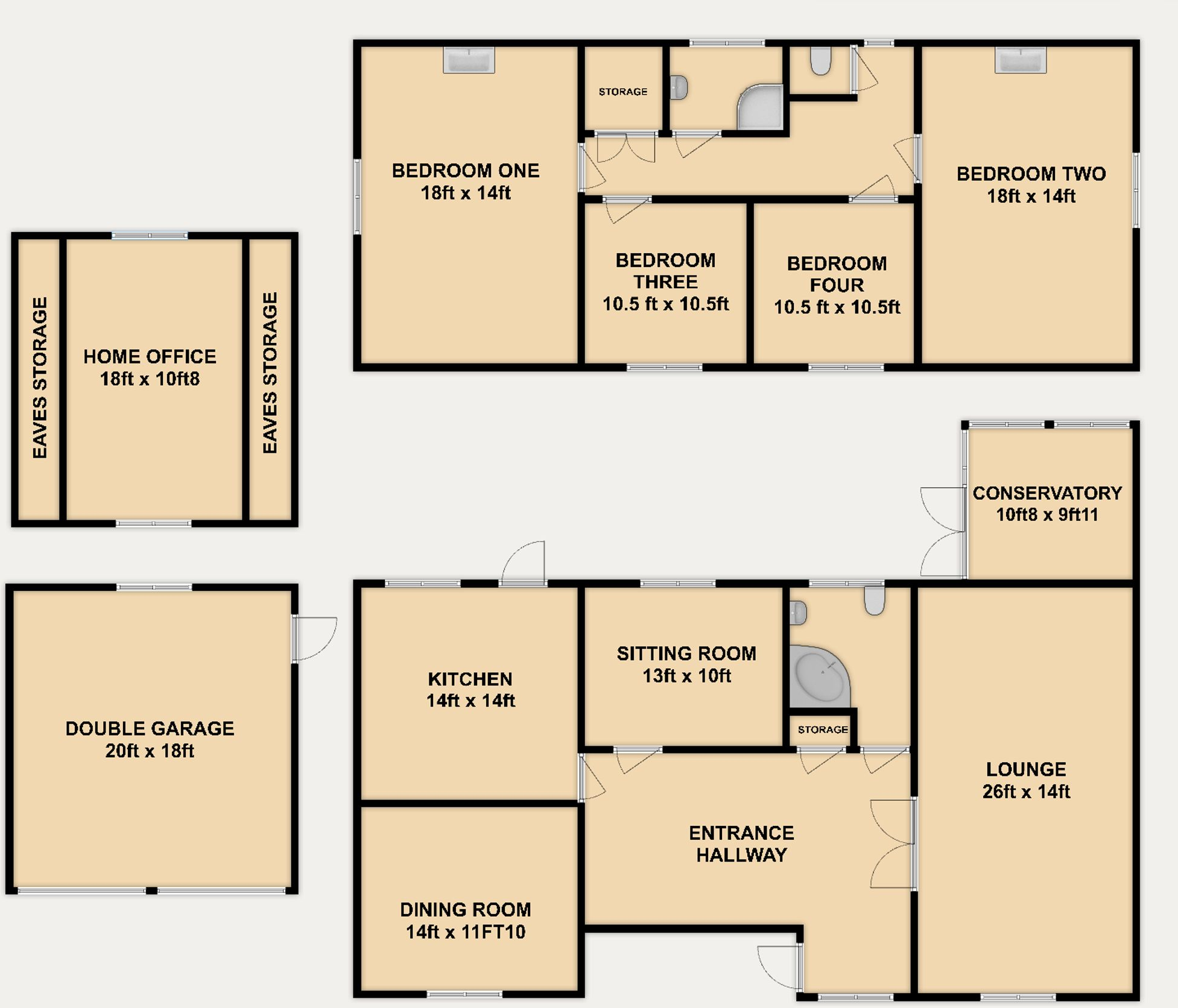 Village Road, Northop Hall, CH7 floorplan