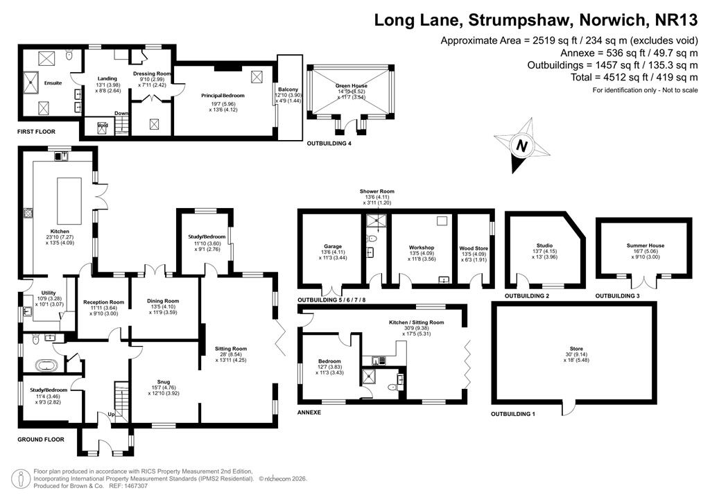 Four Acres, 8 Long Lane, Strumpshaw, Norwich, Norfolk NR13 4HY floorplan