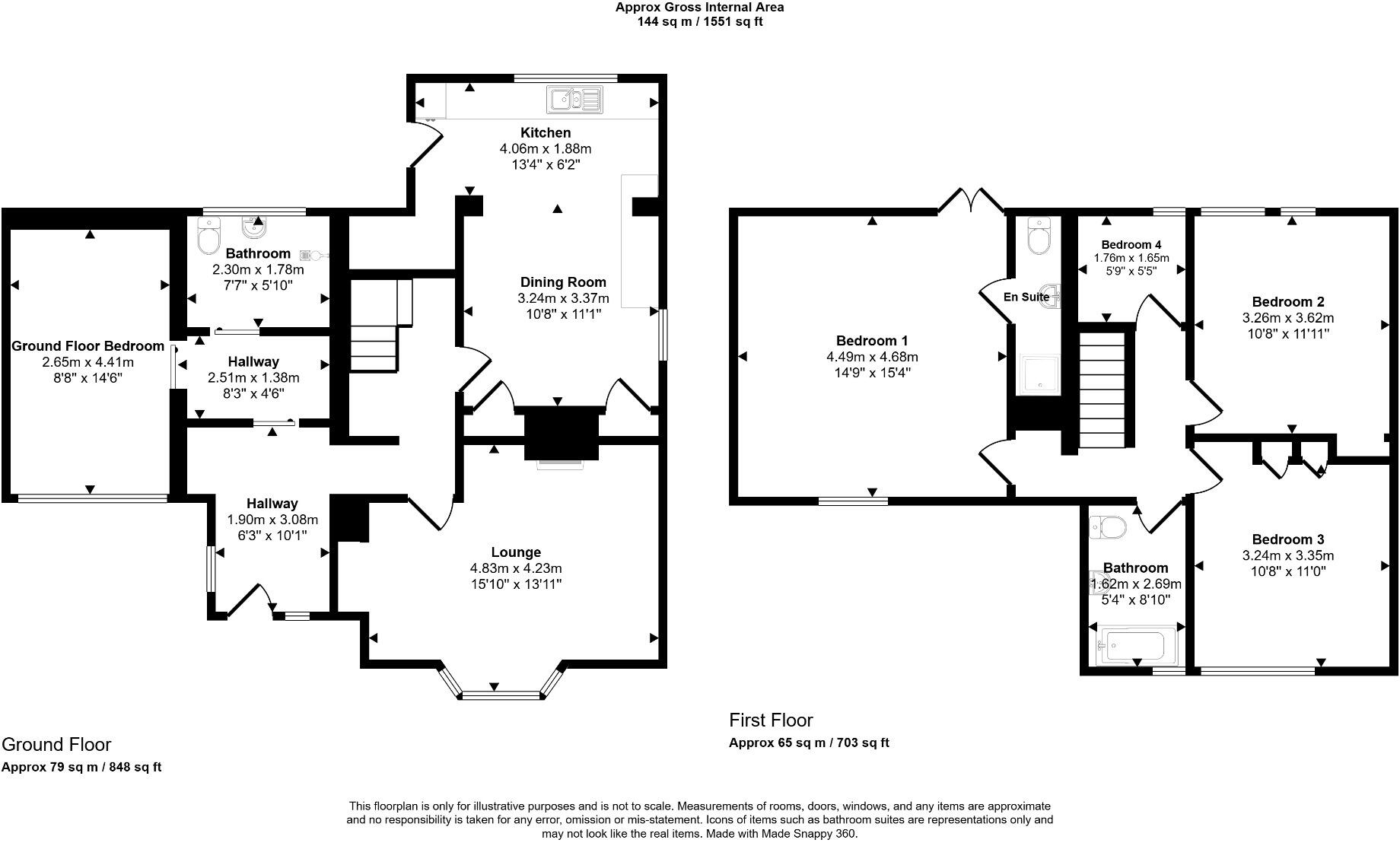 12 Roland Avenue, Kinmel Bay, Conwy, LL18 5DL floorplan