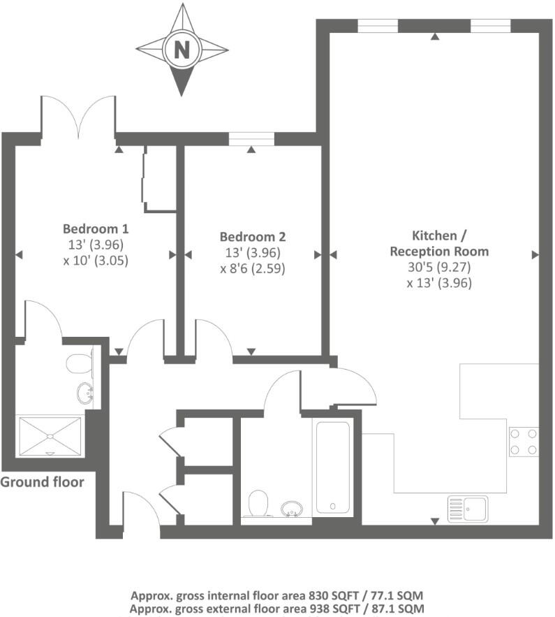Dyas Road, Sunbury-on-thames, TW16 floorplan