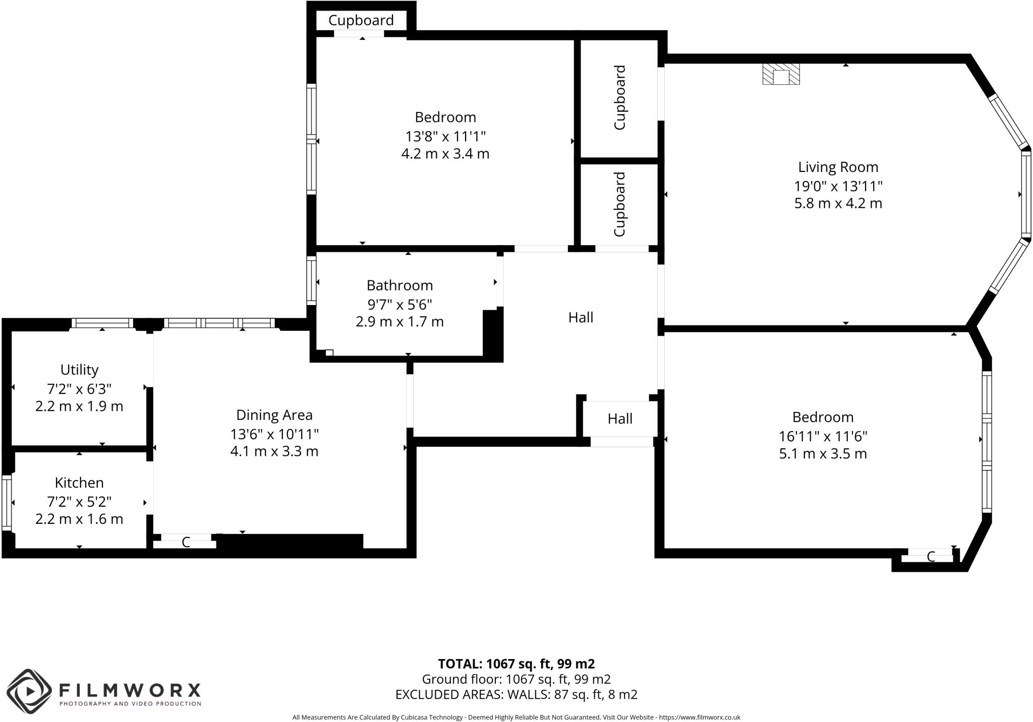 1/1, 82 Marlborough Avenue, Broomhill, G11 7BJ floorplan