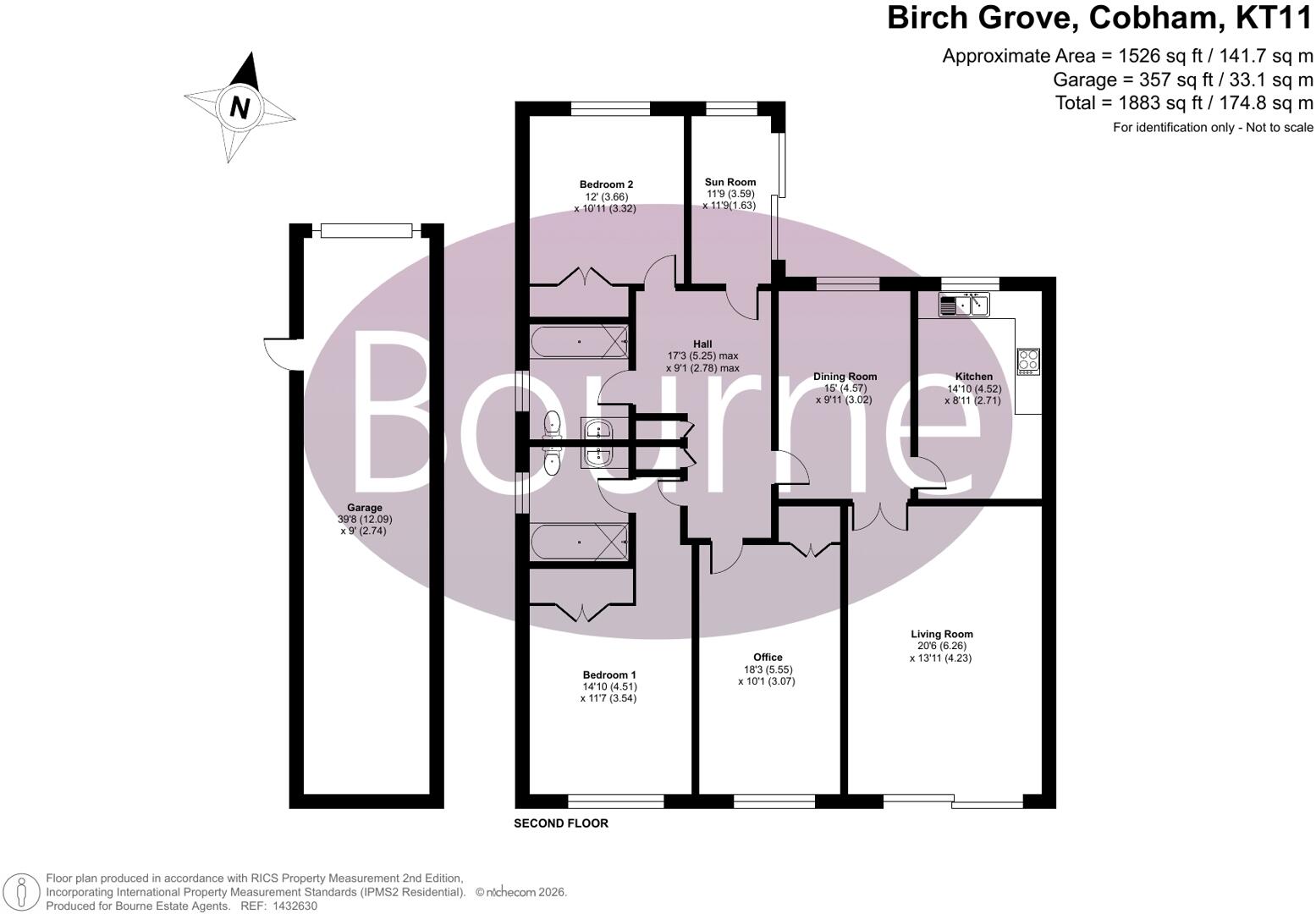 Birch Grove, Cobham, Surrey, KT11 floorplan