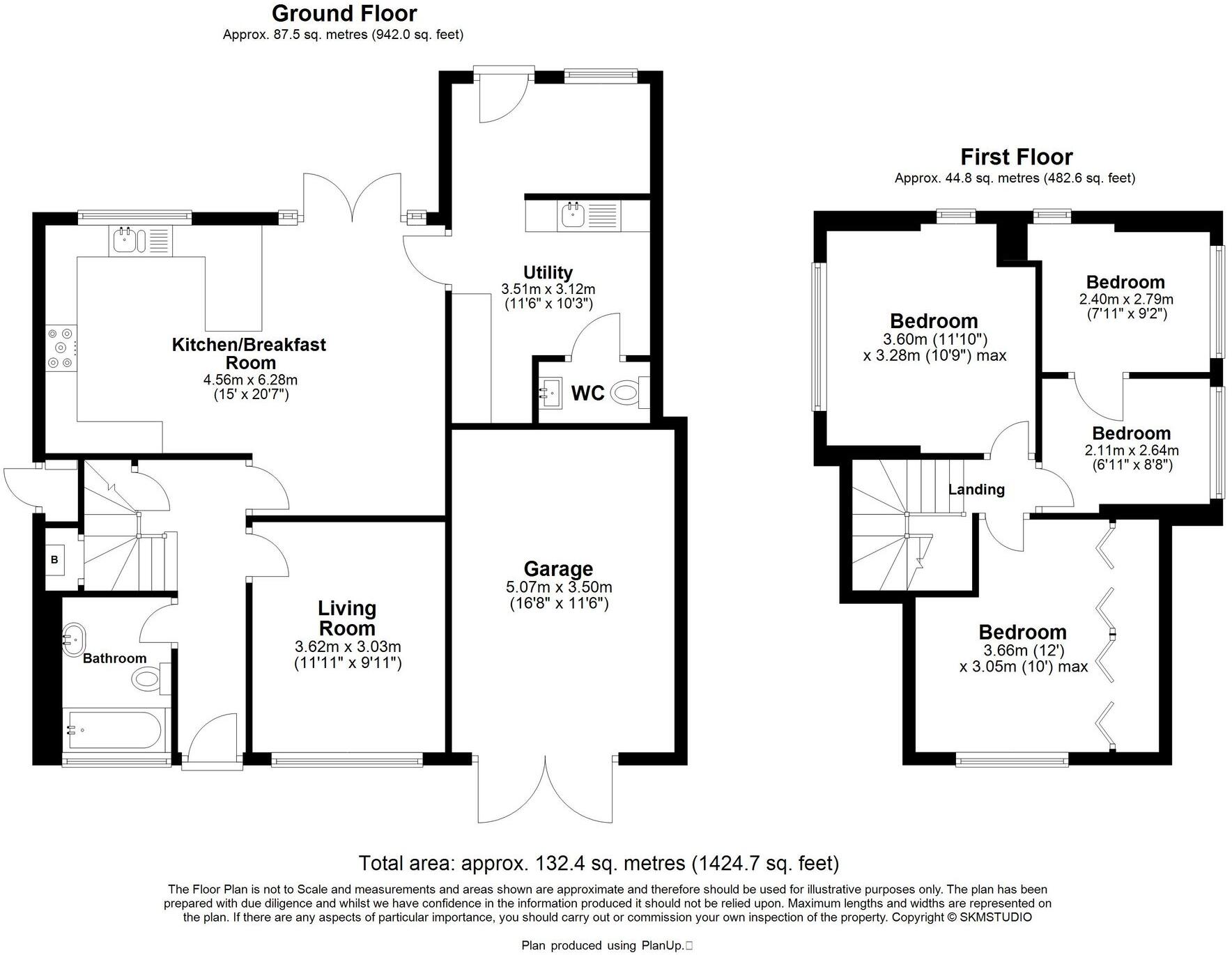 Five Oaks, Caddington, LU1 floorplan