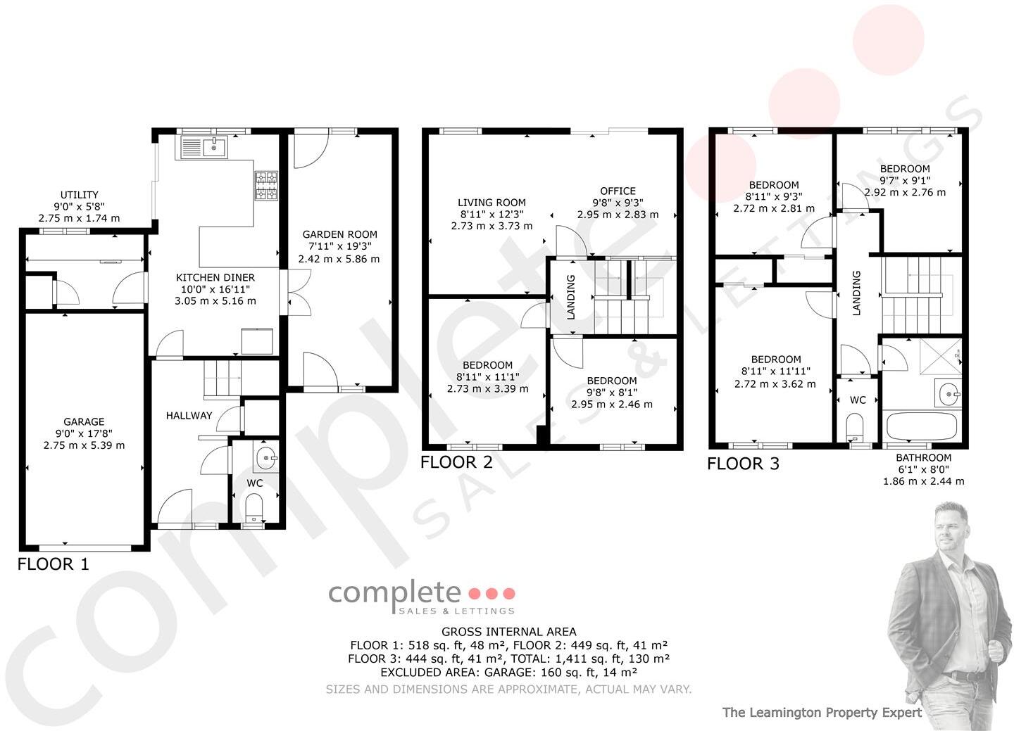 Piers Close, Warwick floorplan