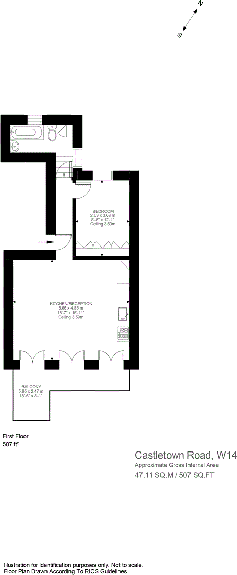 Castletown Road, West Kensington, London, W14 floorplan