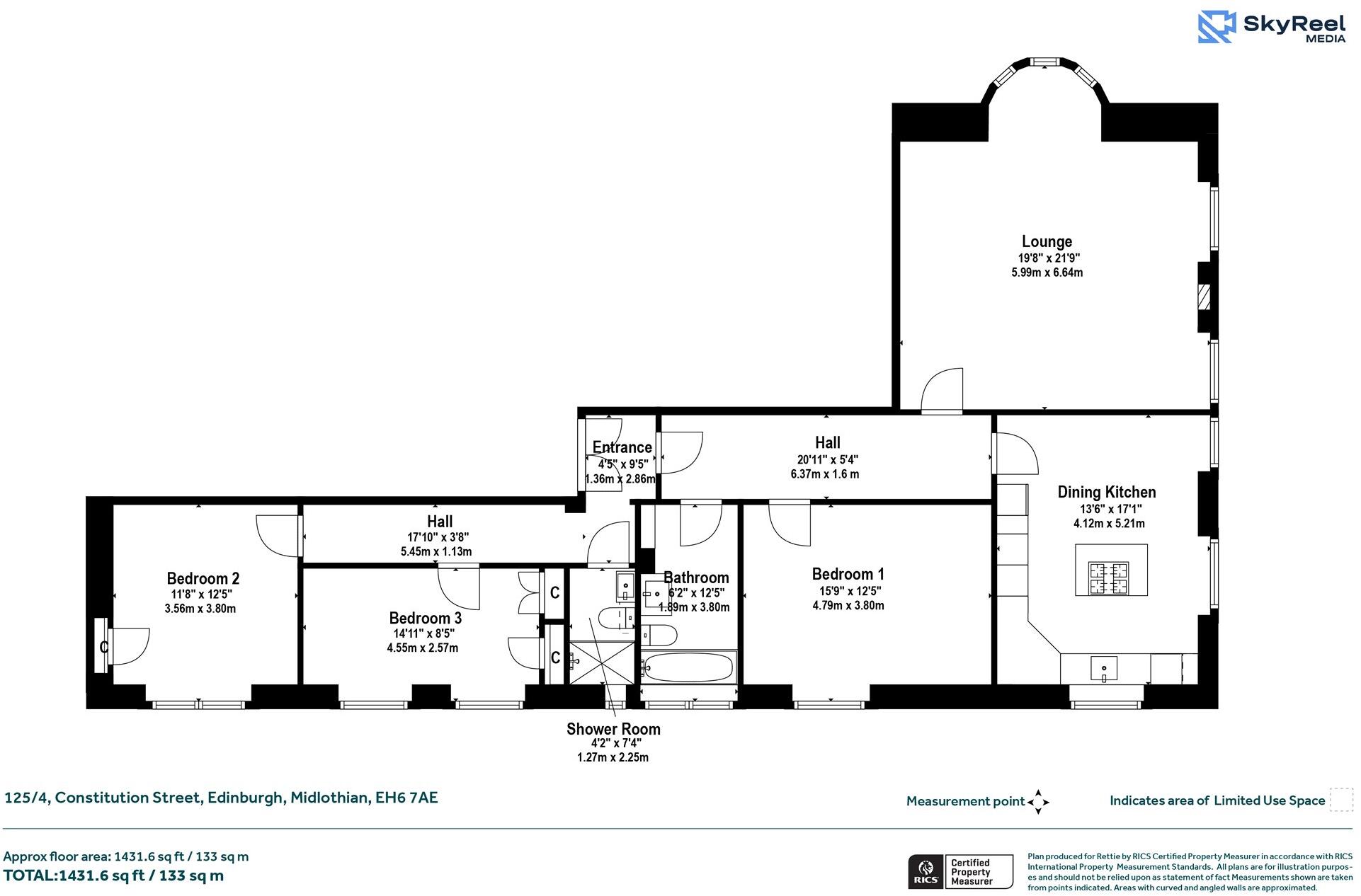 125/4, Constitution Street, Edinburgh, Midlothian floorplan