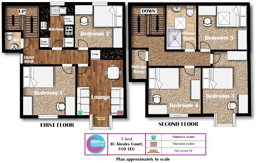 3C Ainsley Court, S10 1EU- STUDENT APARTMENT-  floorplan