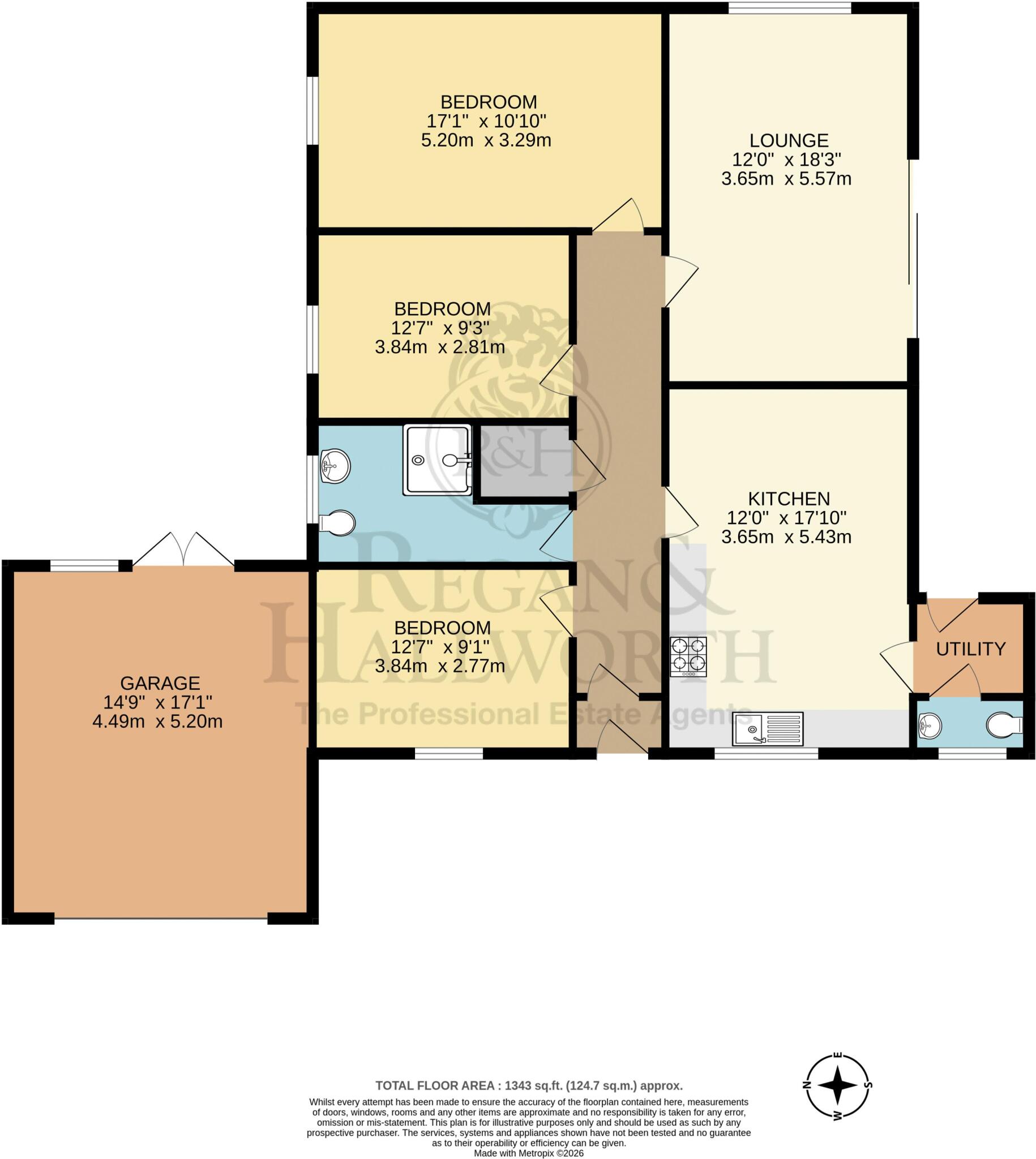 3, Clayton House Gardens, Burscough, L40 7TF floorplan