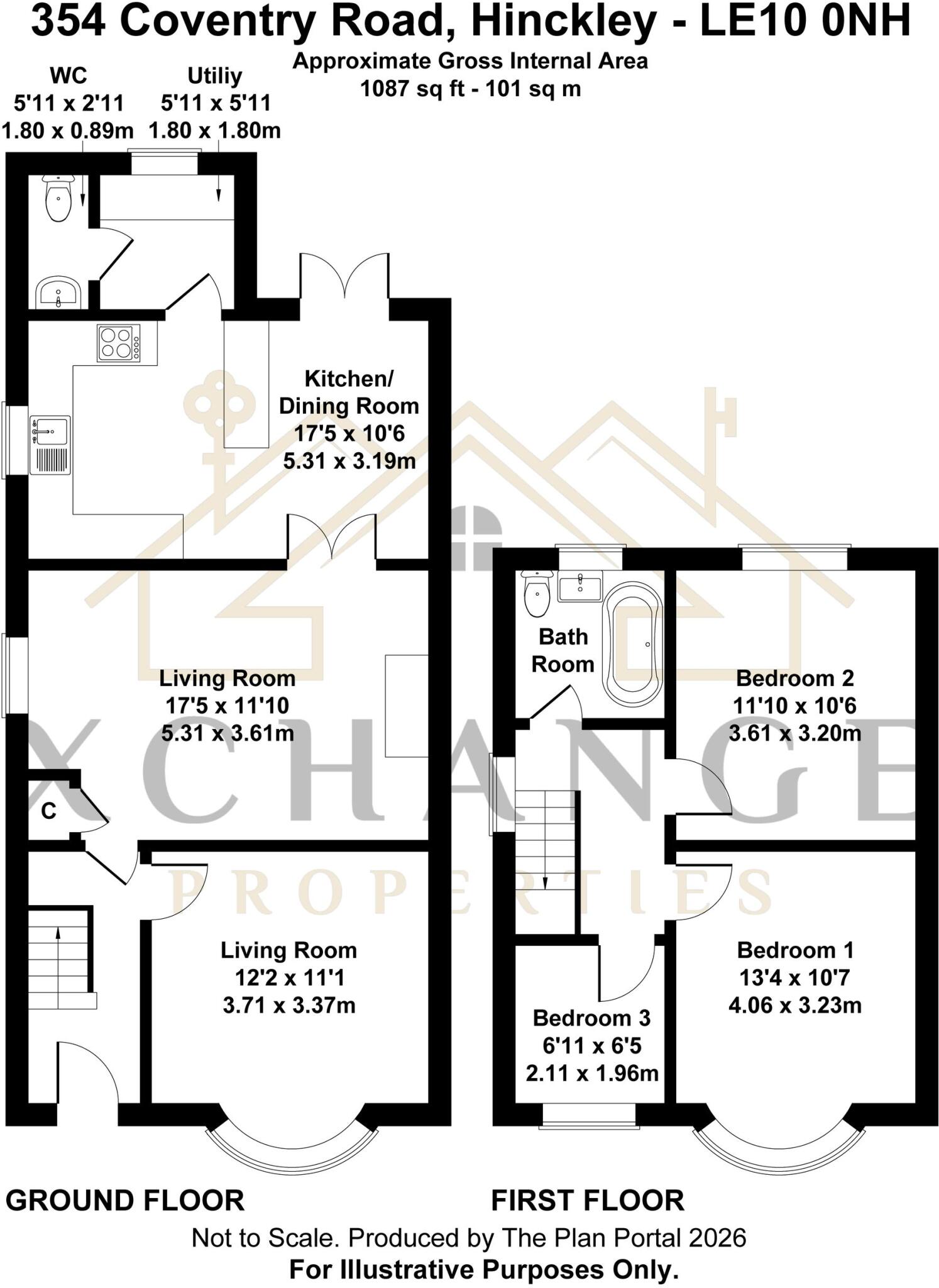 354, Coventry Road, Hinckley, LE10 floorplan