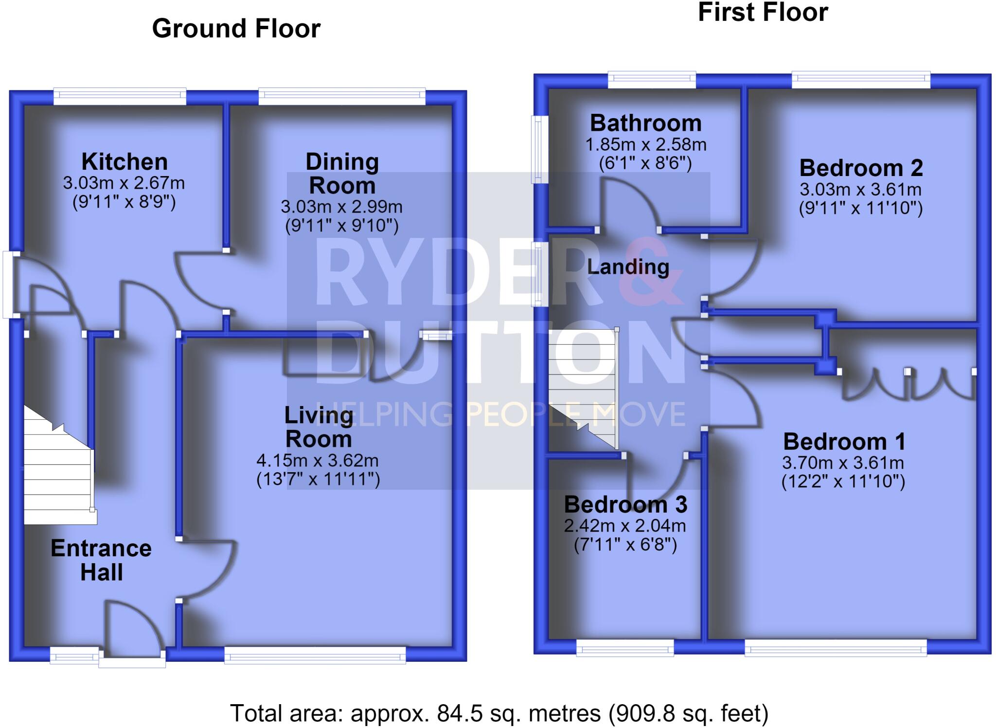 Binns Lane, Holmfirth, West Yorkshire, HD9 floorplan