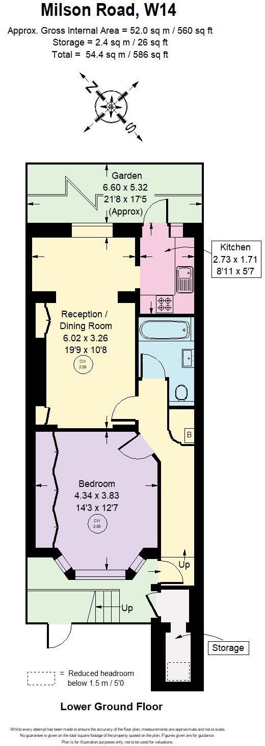 Milson Road, Brook Green, London, UK, W14 floorplan