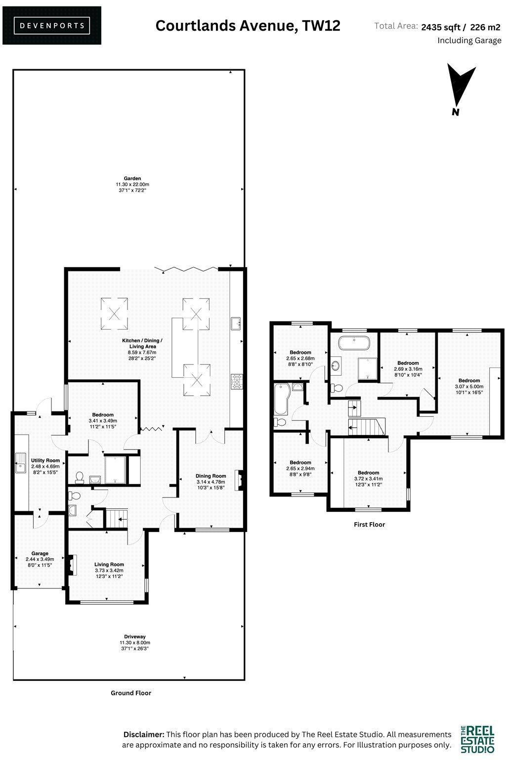 Courtlands Avenue, Hampton, TW12 floorplan