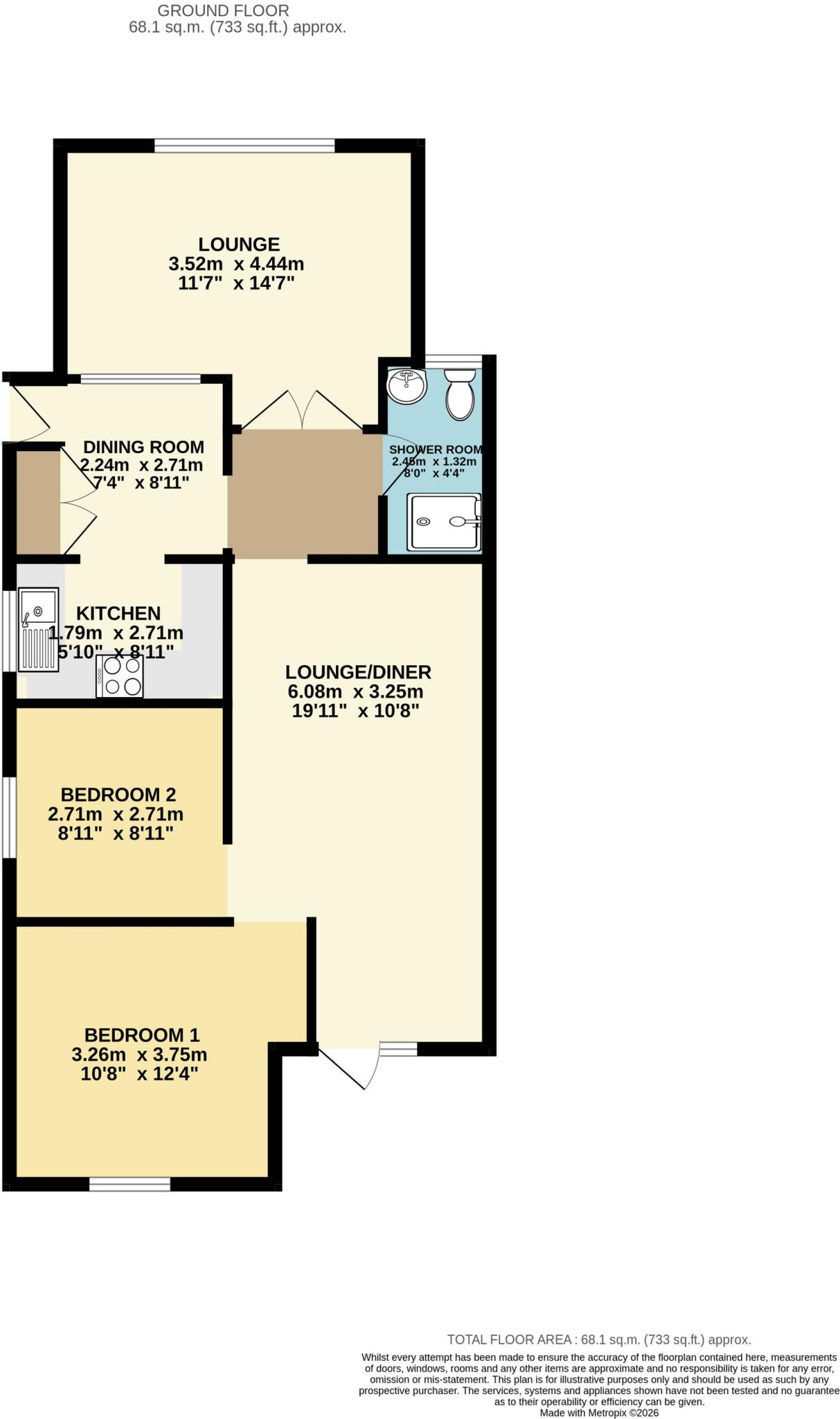Chesterfield Road North, Pleasley, NG19 floorplan
