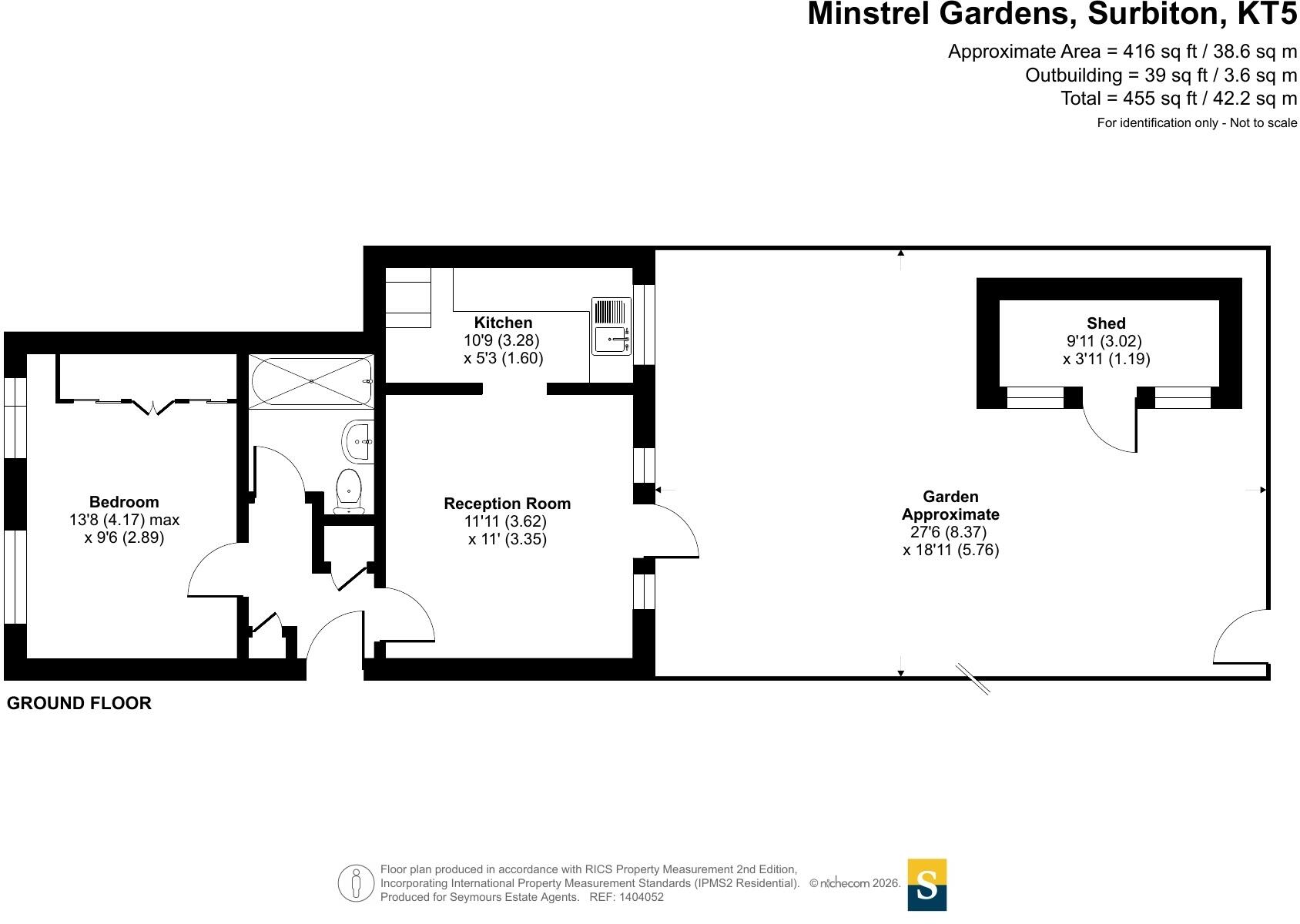 Minstrel Gardens, Surbiton, KT5 floorplan