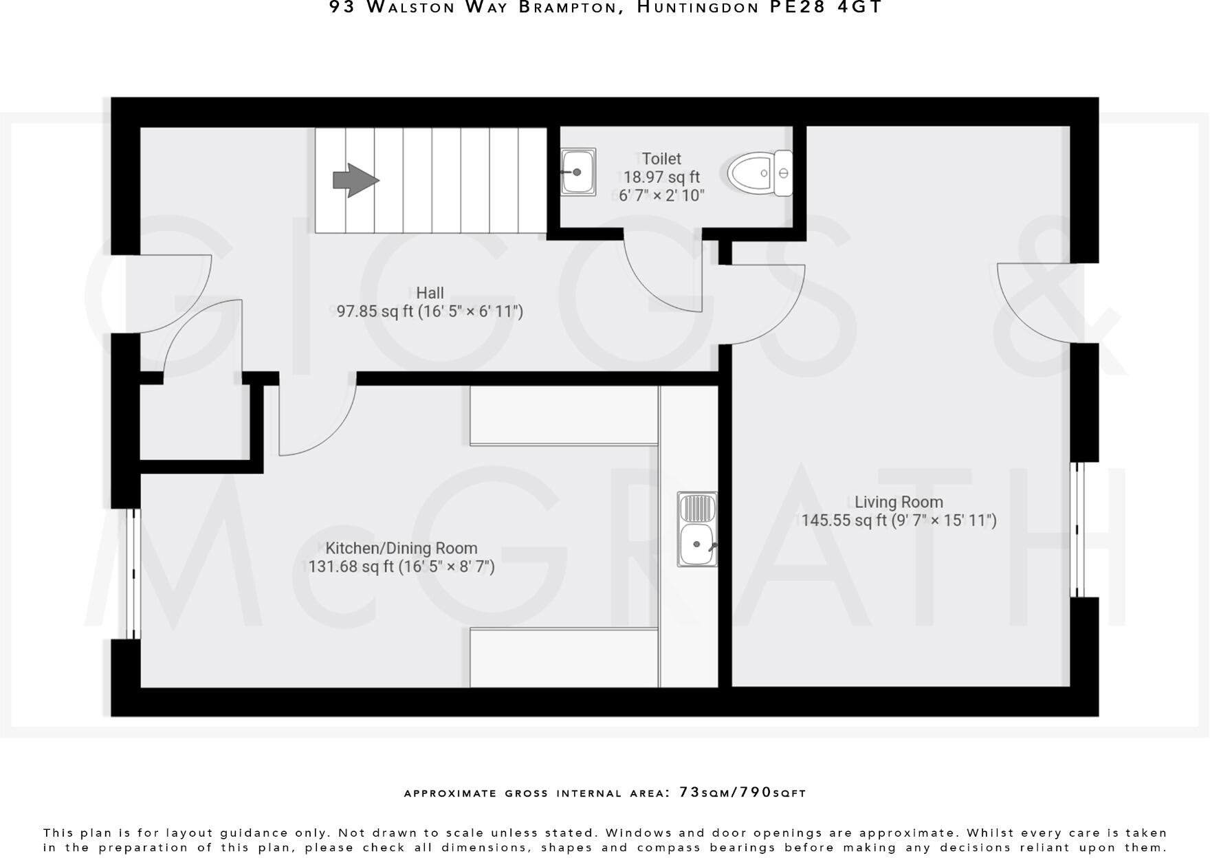 Walston Way, Brampton, Huntingdon, Cambridgeshire, PE28 4GT floorplan