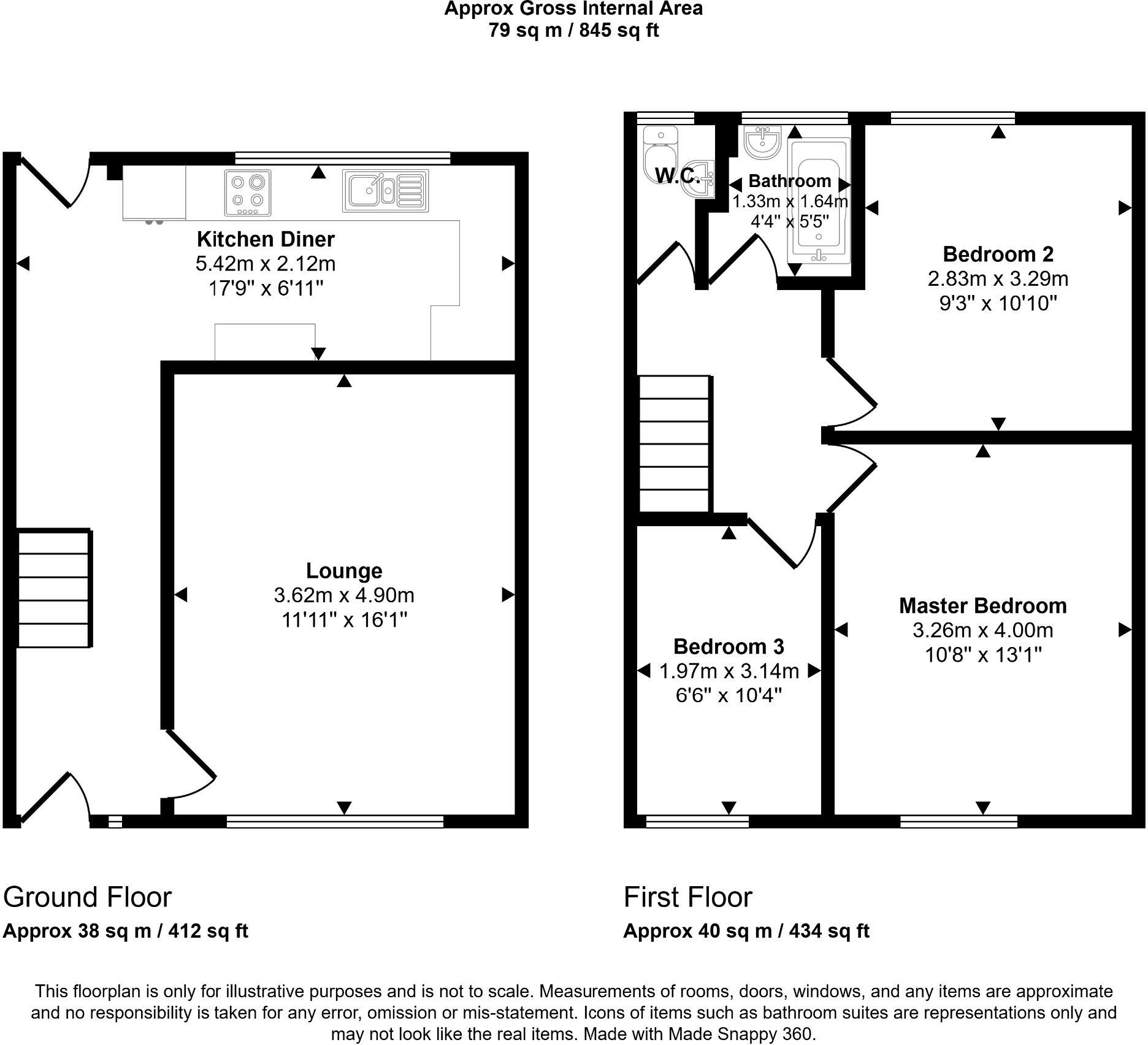 Beckington, Brompton Road, Weston-Super-Mare floorplan