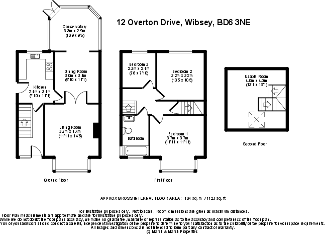 12 Overton Drive, Wibsey, BD6 3NE floorplan