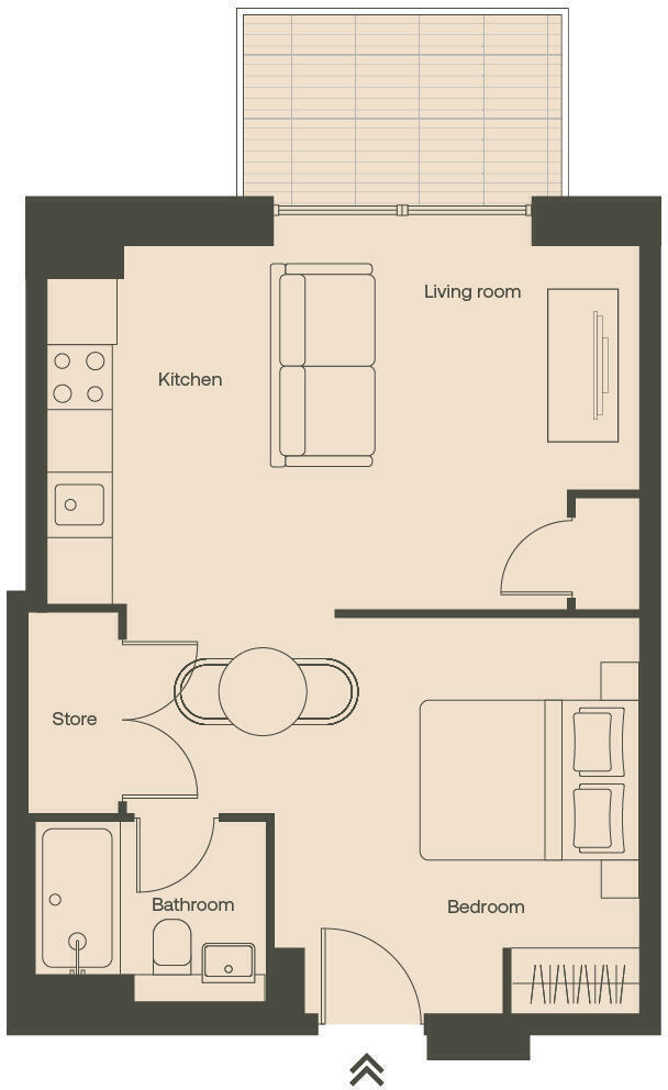 Apt 1006, Tai Afon, Ty Ambr, Y Rhodfa Ganolog, Butetown, Cardiff floorplan