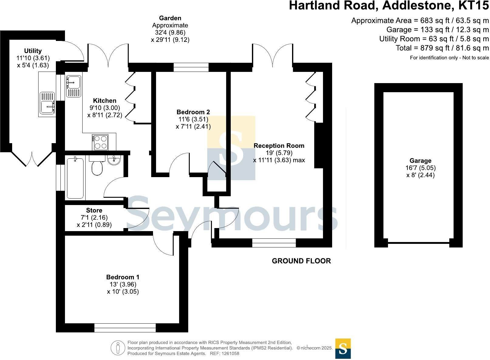 Hartland Road, Row Town, Addlestone, Surrey, KT15 floorplan