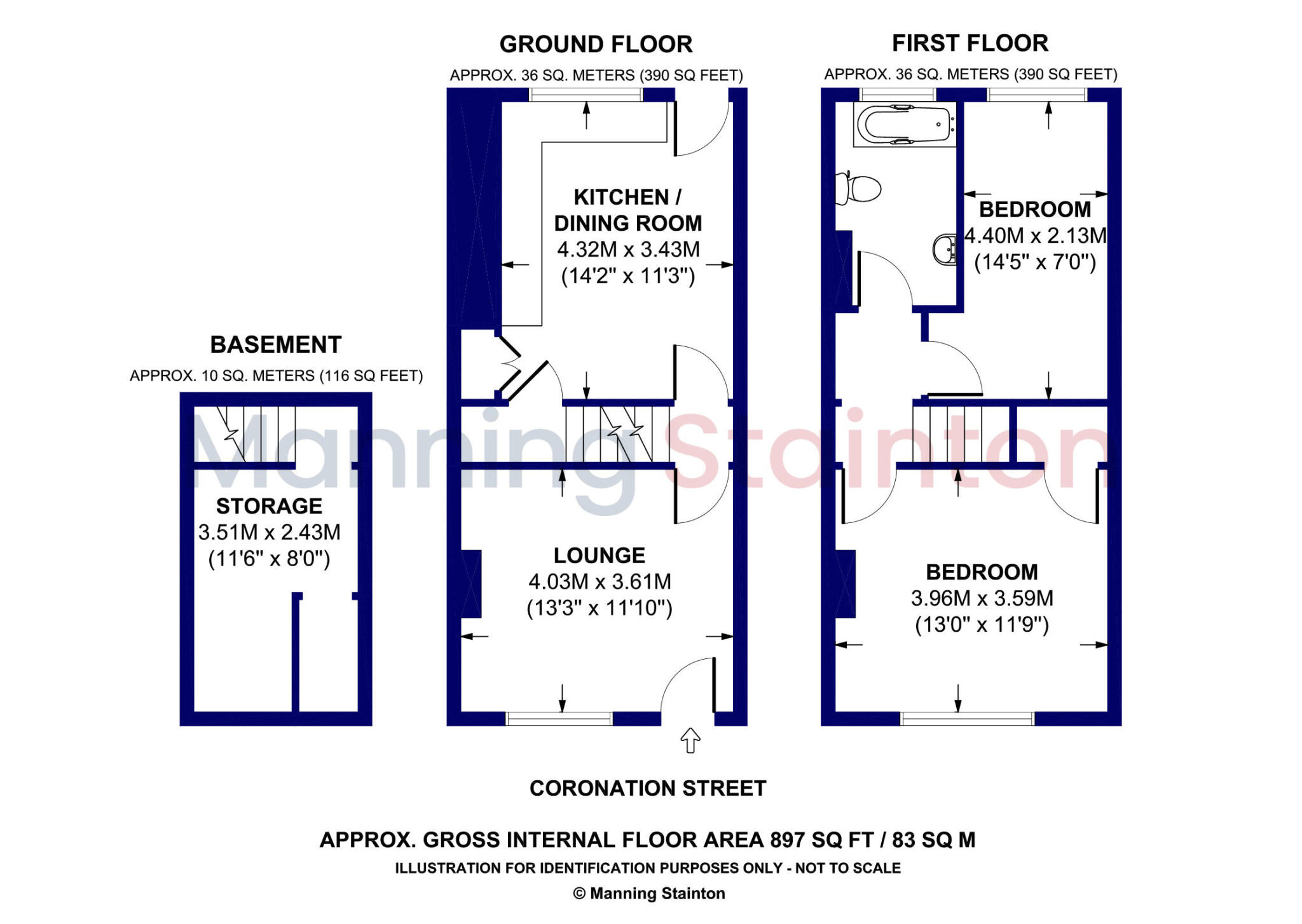 Coronation Street, Carlton, Wakefield, West Yorkshire floorplan