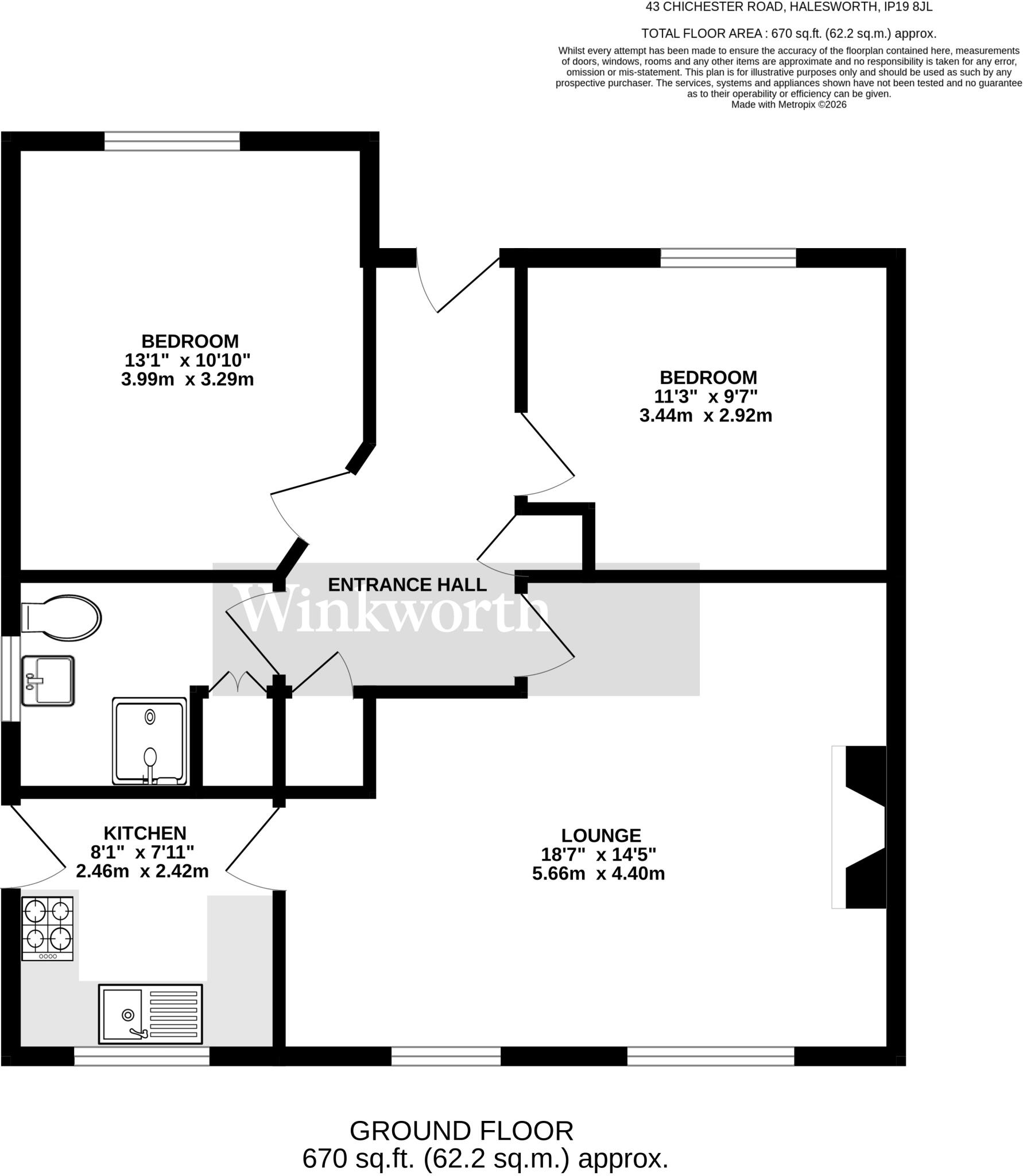 Chichester Road, Halesworth, Suffolk, IP19 floorplan