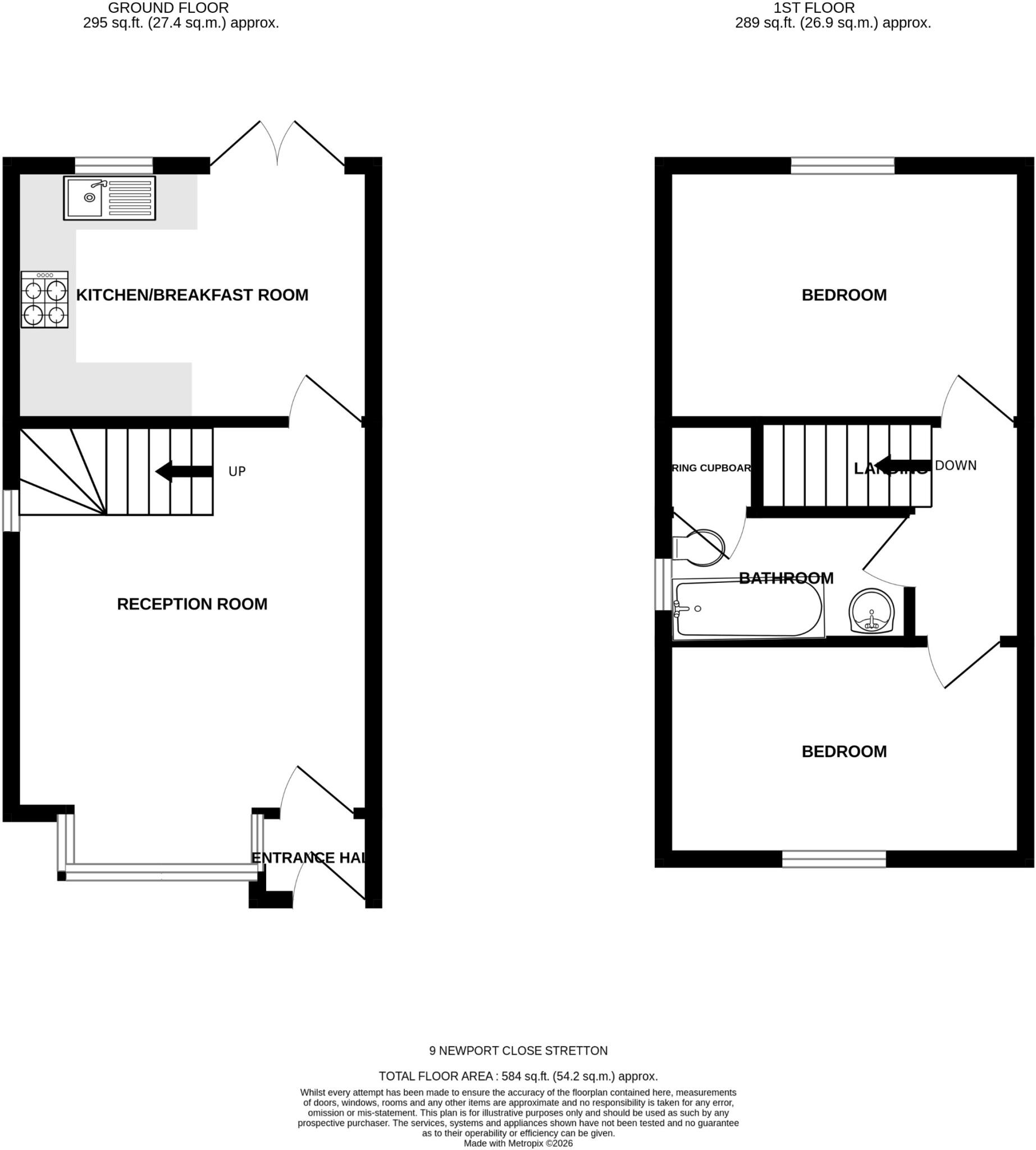 Newport Close, Stretton, Burton-on-Trent, DE14 floorplan