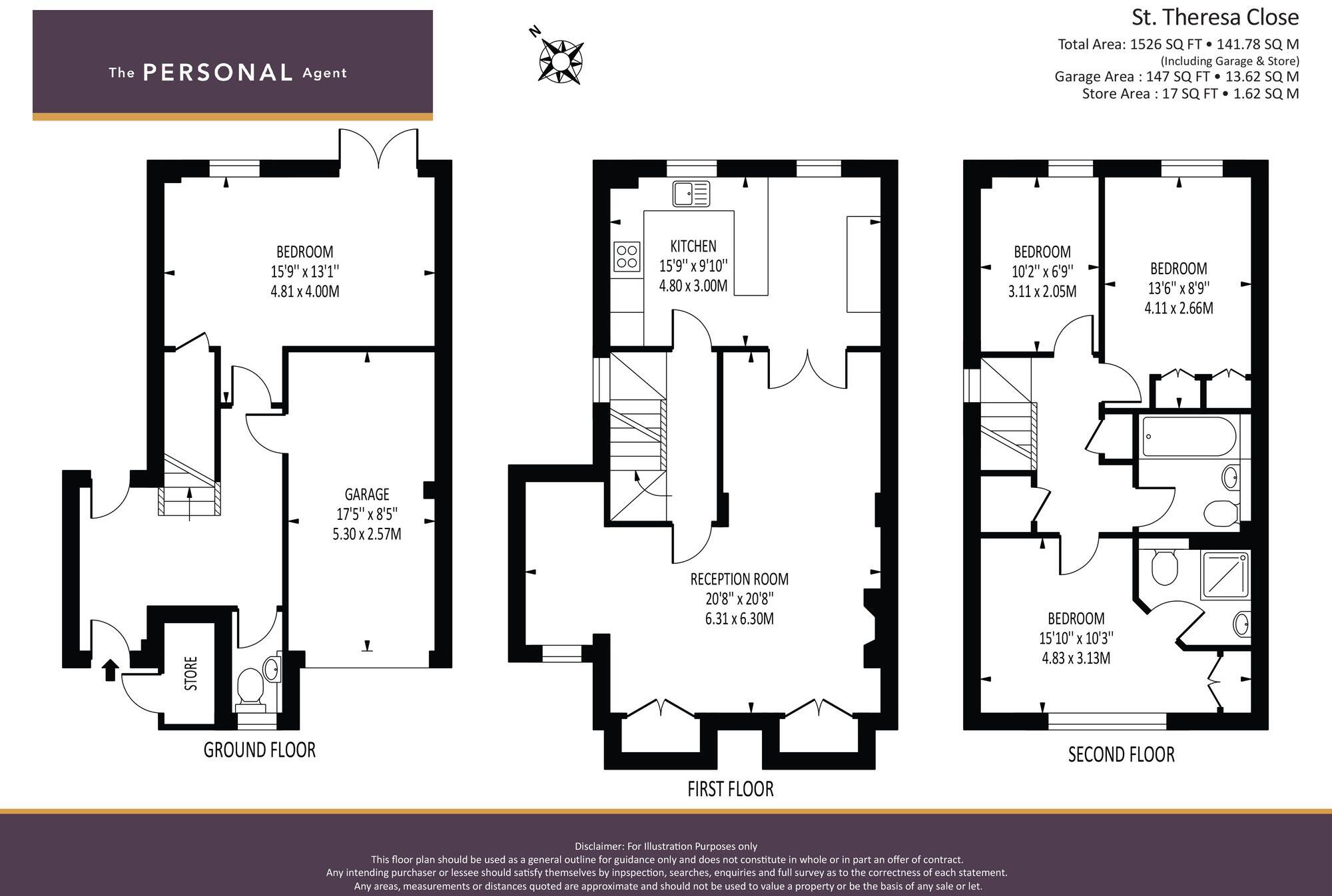 St. Theresa Close, Epsom, KT18 floorplan