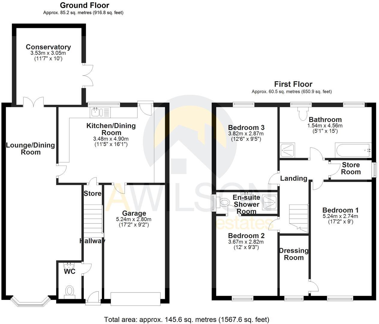 Wells Drive, Dukinfield floorplan