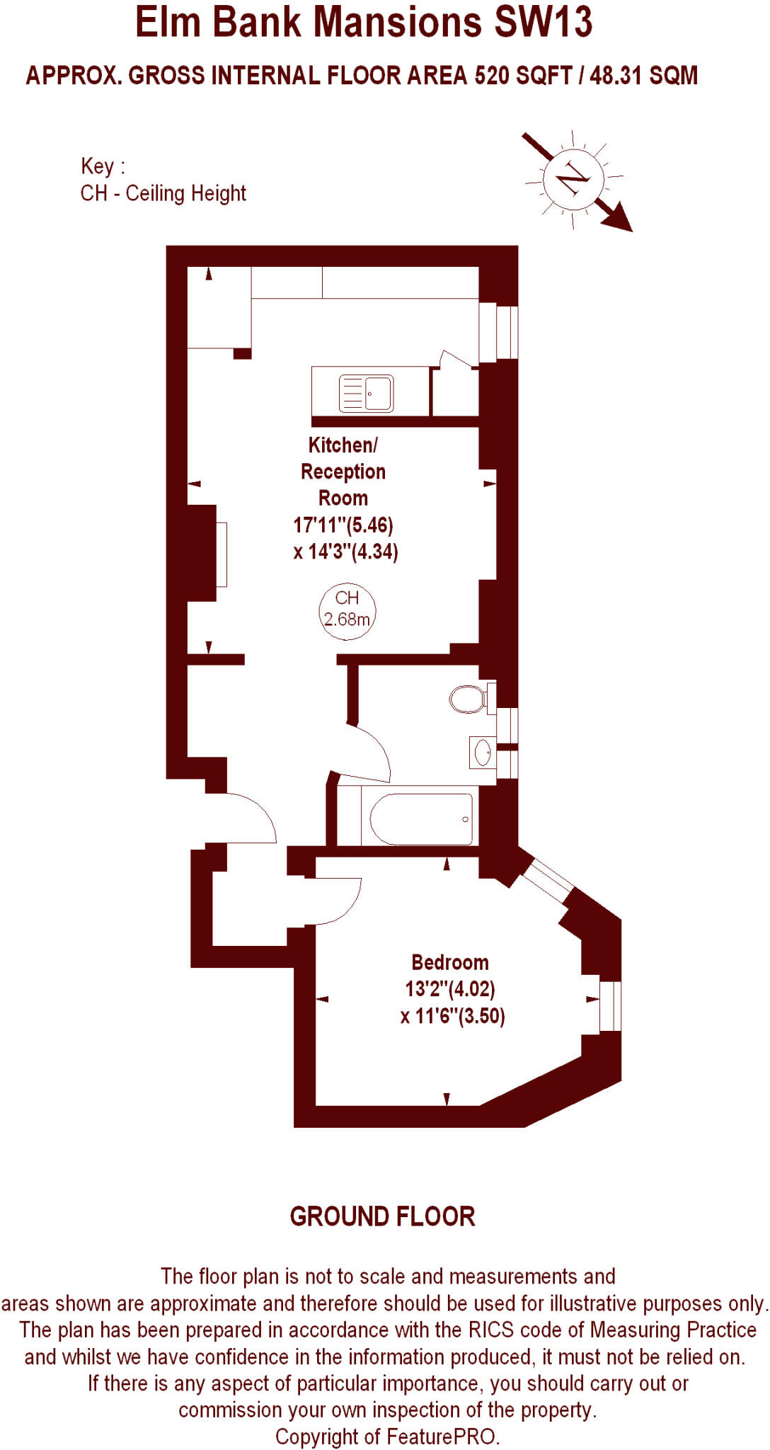 Elm Bank Mansions, Barnes floorplan