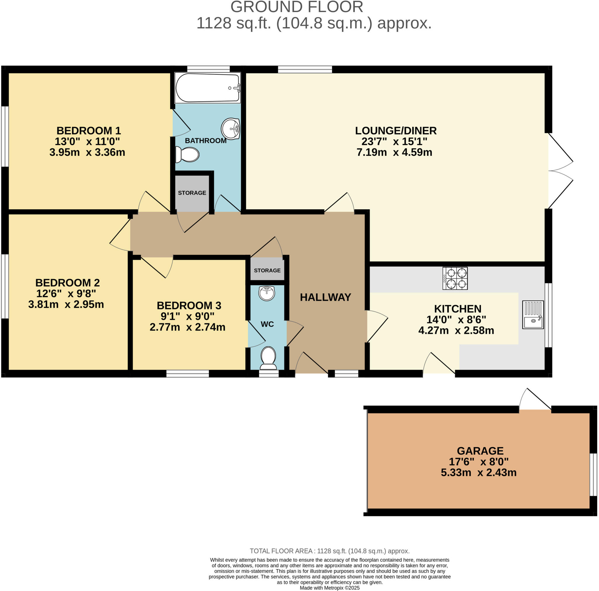 Broadwater Avenue, Lower Parkstone, Poole, Dorset, BH14 floorplan