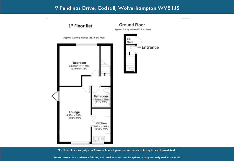 9 Pendinas Drive, Codsall WV8 1JS floorplan