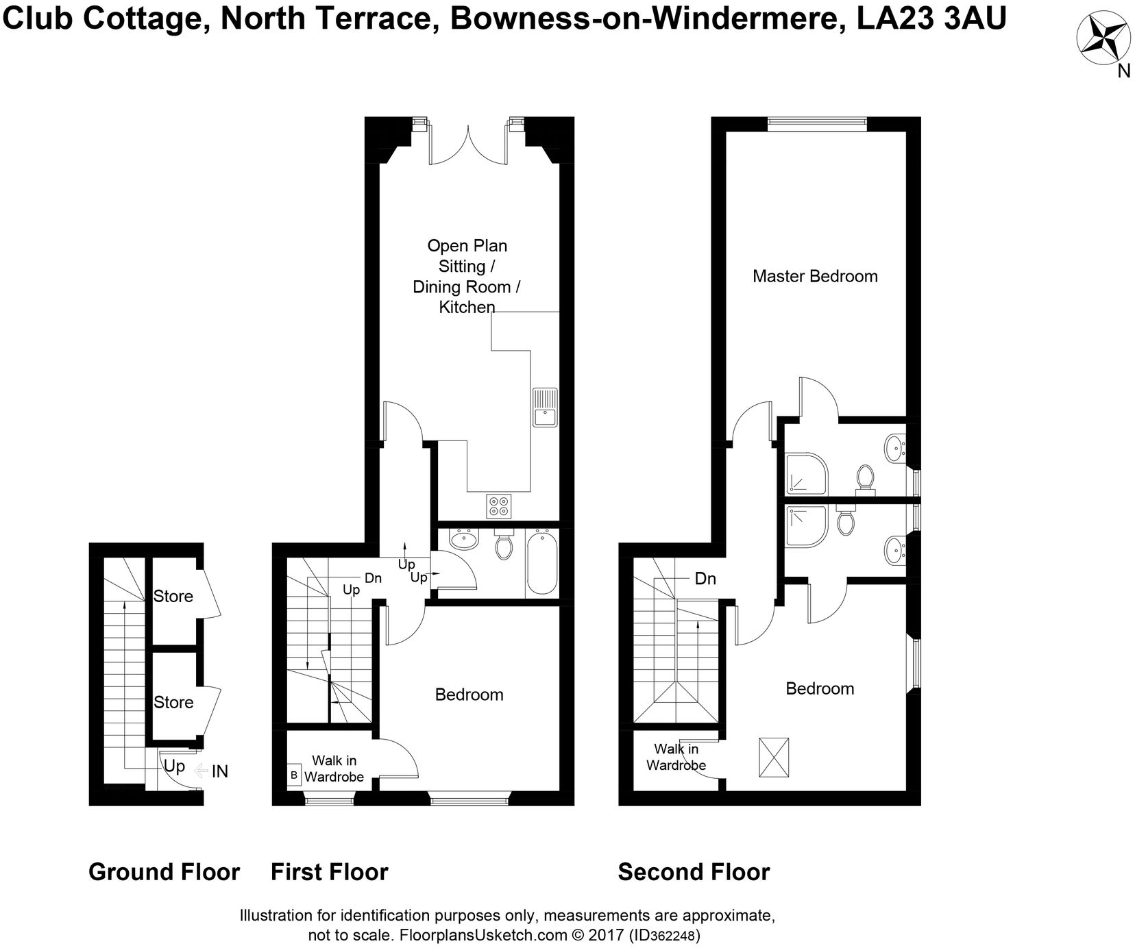 Club Cottage, North Terrace, Bowness on Windermere floorplan