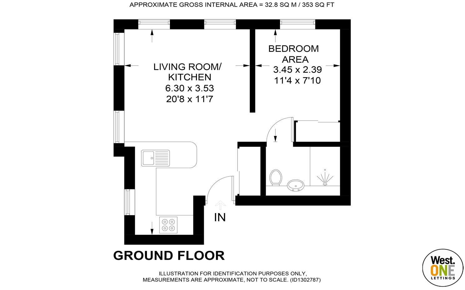 33 Porterbrook Central, Porterbrook House, Ecclesall Road, S11 floorplan