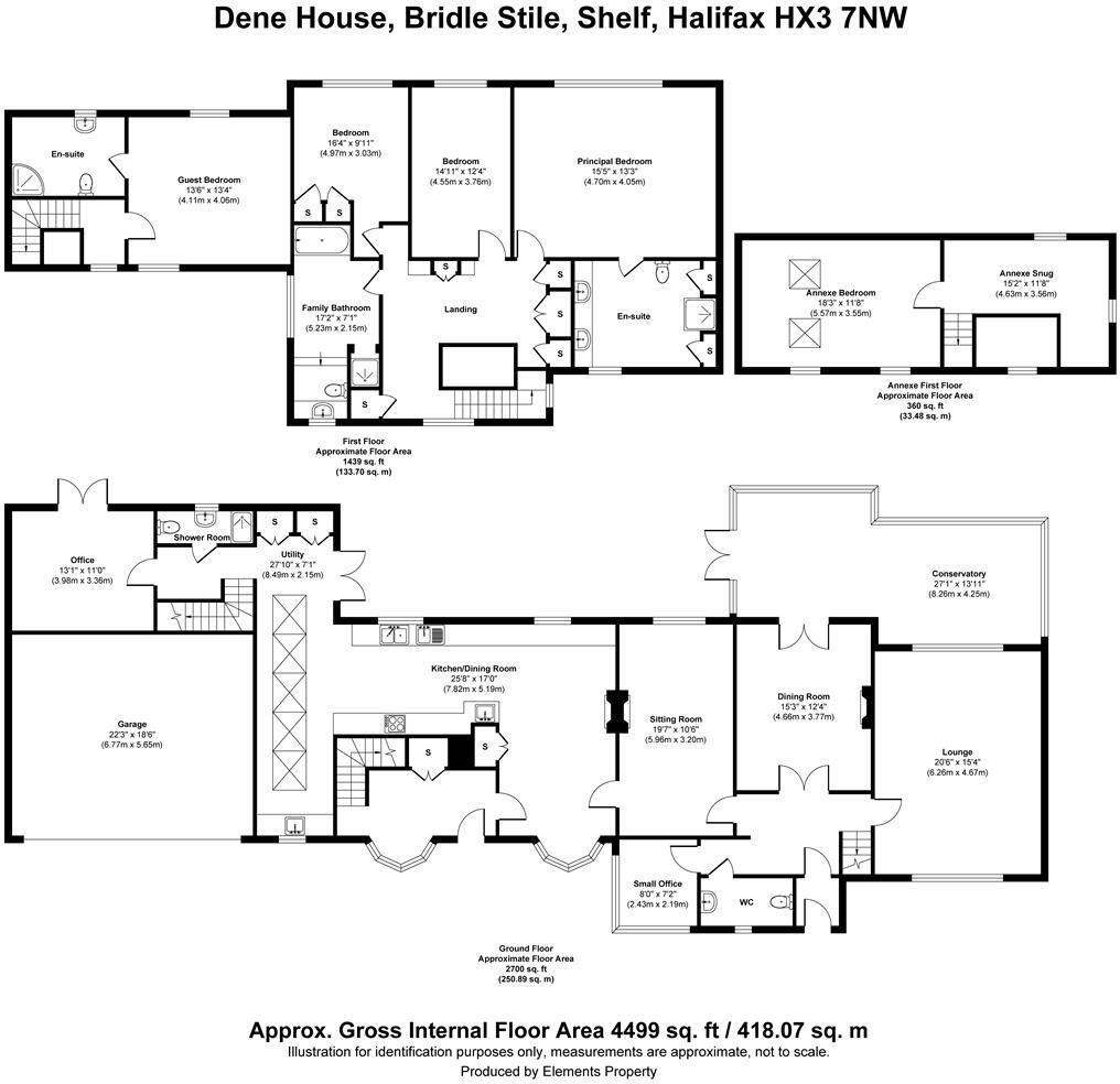 Dene House, Bridle Stile, Shelf, Halifax, HX3 7NW floorplan
