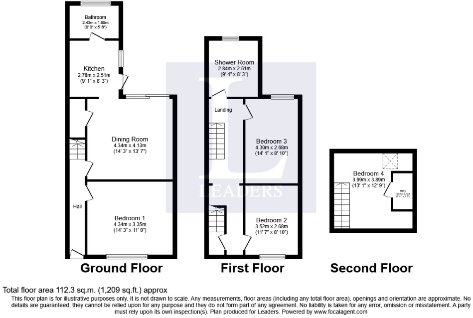 12 Denbigh Street, CH1 floorplan