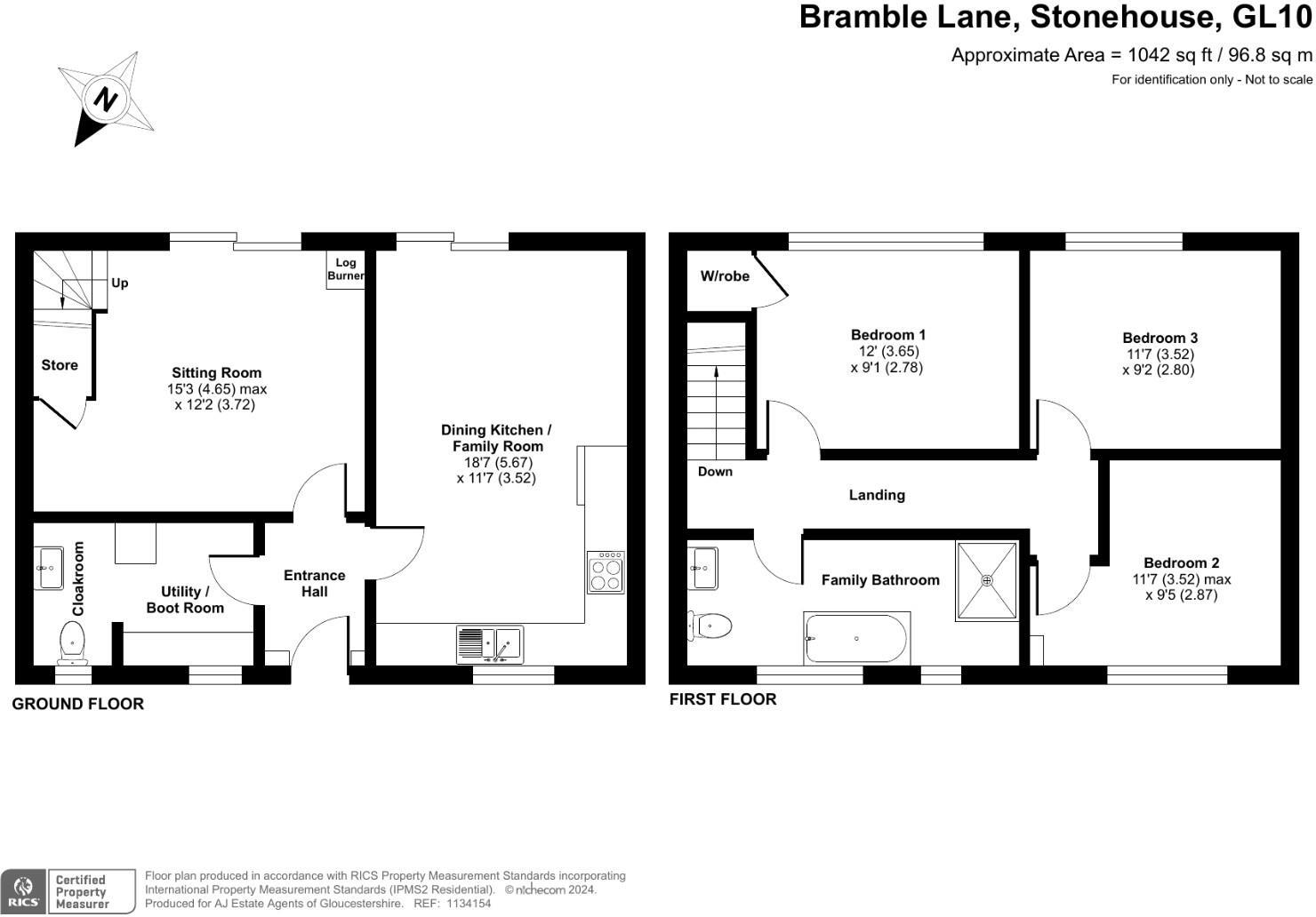 Bramble Lane, Stonehouse floorplan
