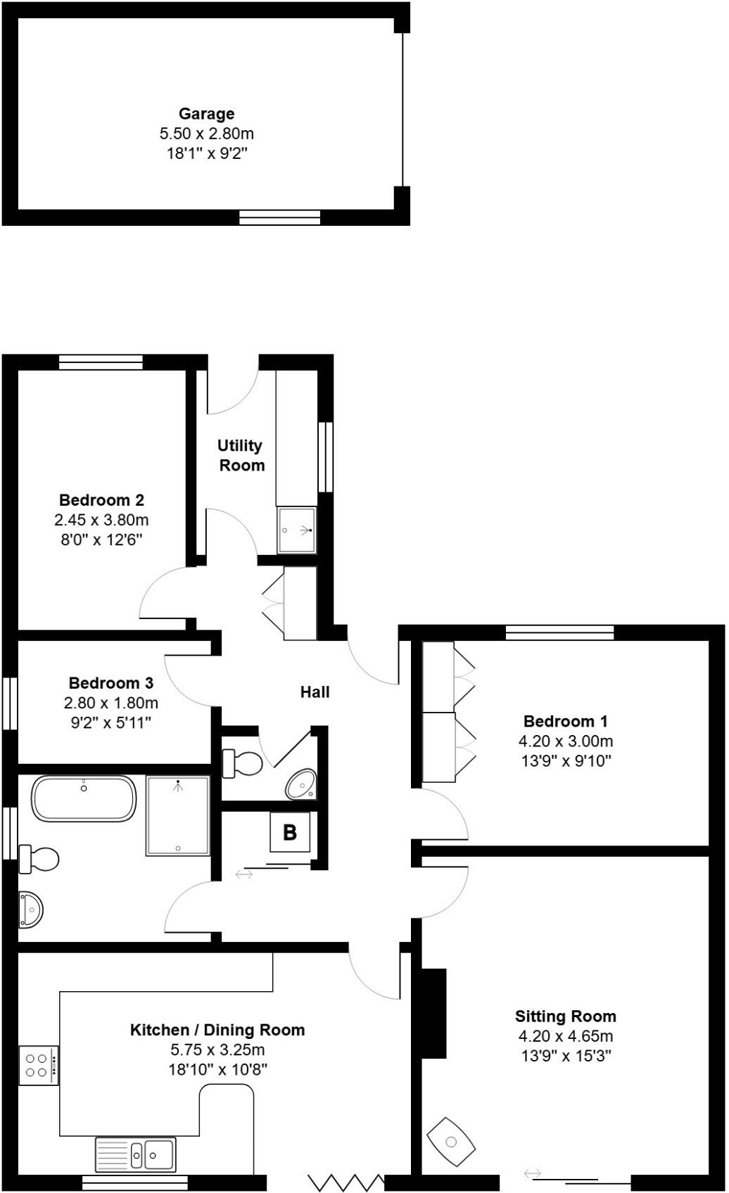 Canada Close, Snettisham floorplan
