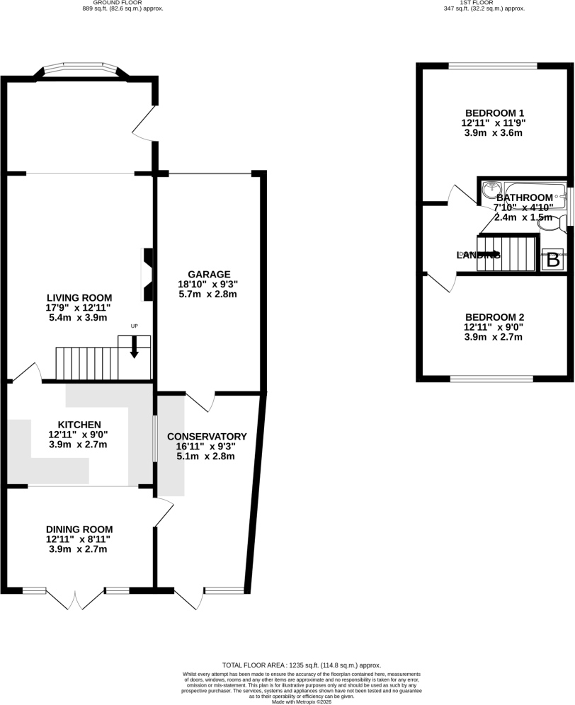 16 Snellgrove Close, Calmore, Totton, Southampton, SO40 2WD floorplan