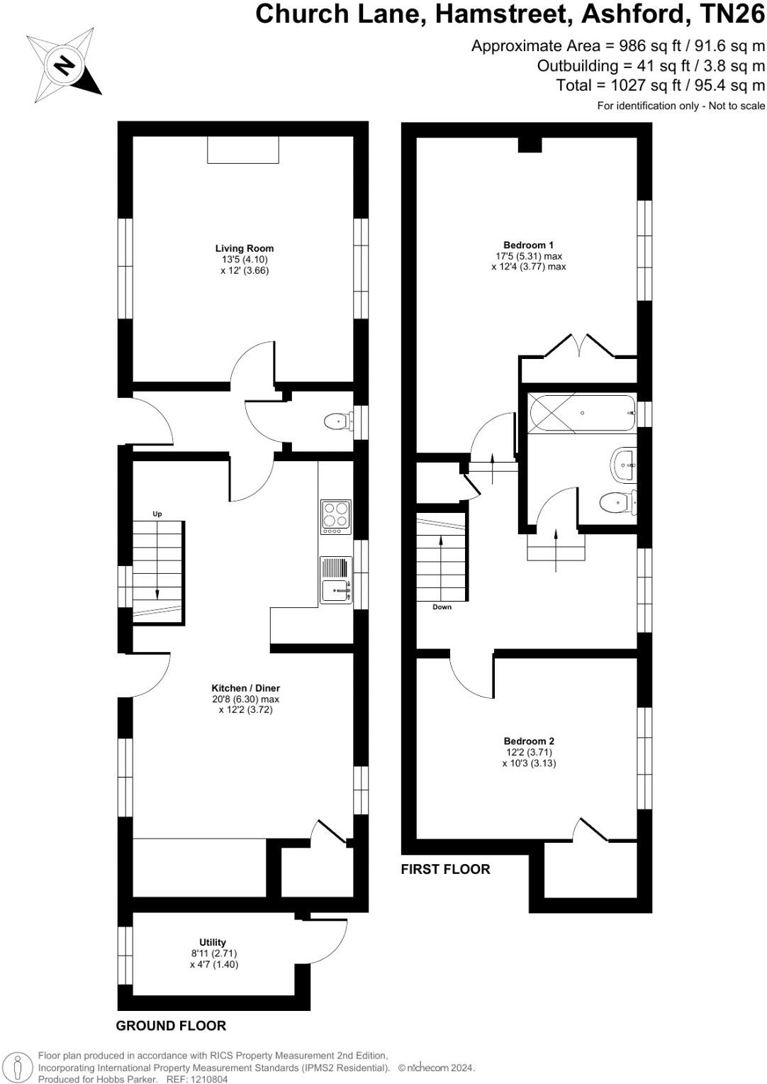 Church Lane, Orlestone, Hamstreet, Kent, TN26 floorplan