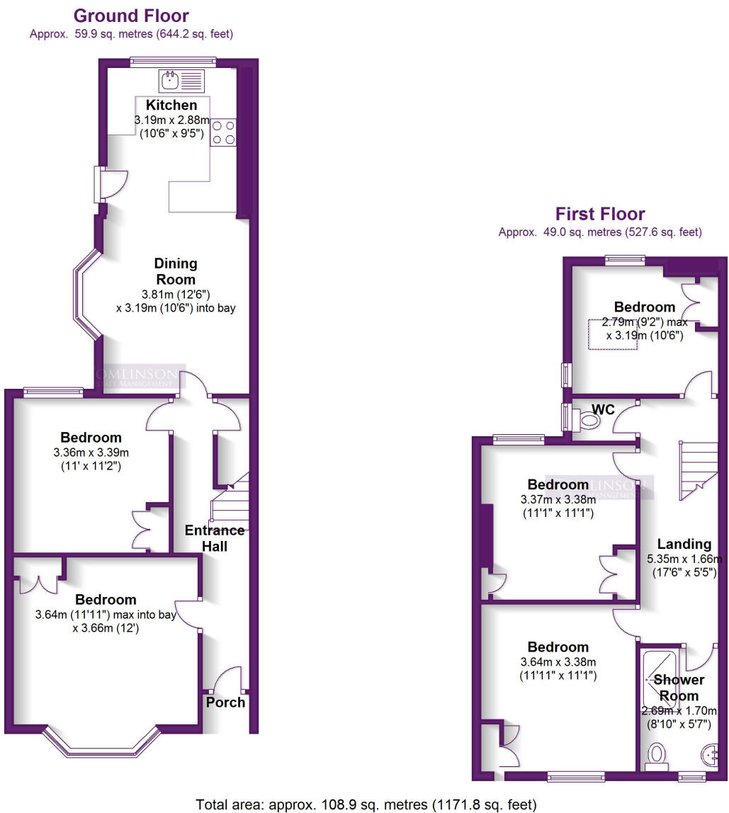 Bute Avenue, Lenton, Nottingham, NG7 1QA floorplan